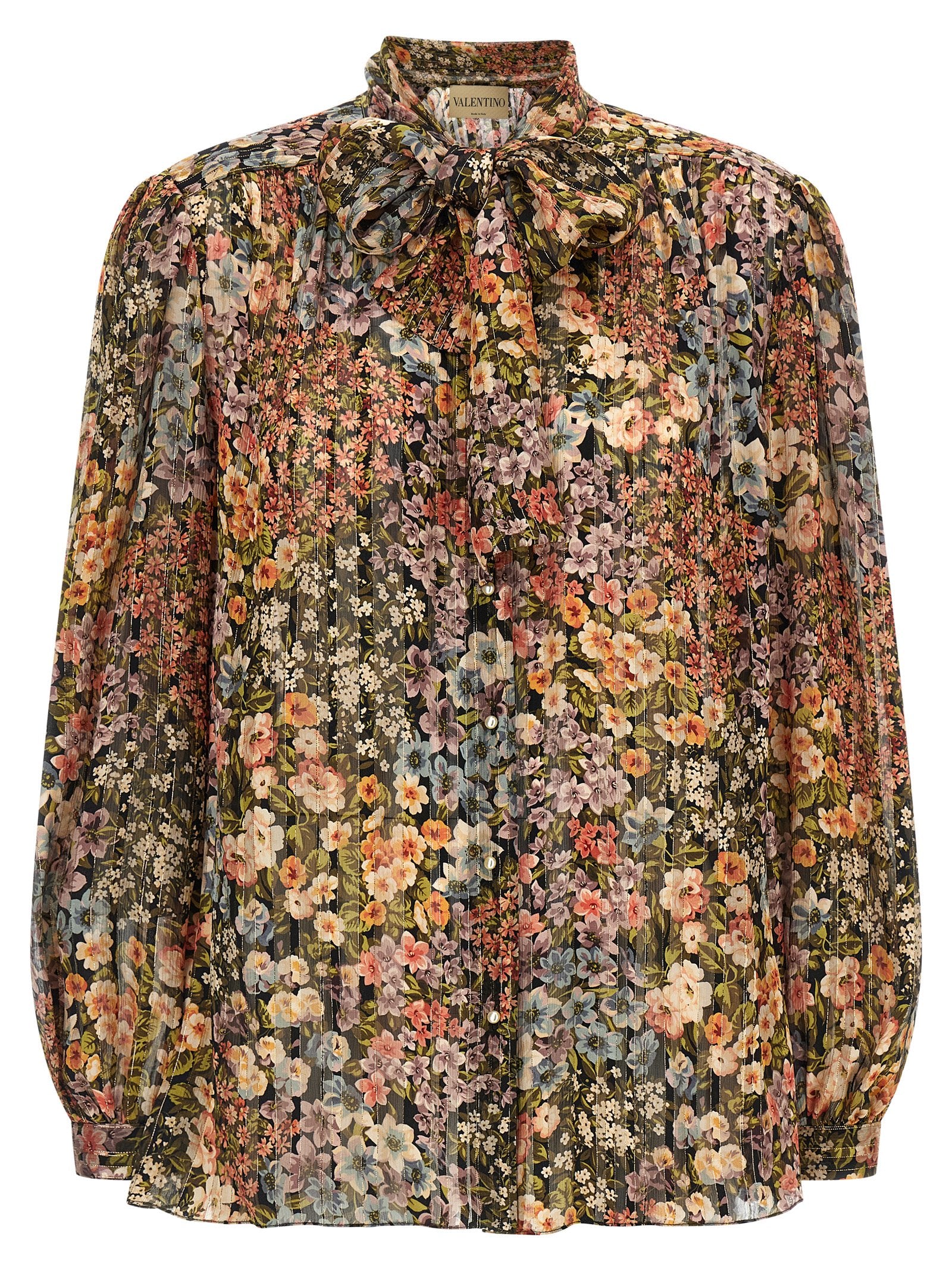 Discover the Valentino Garavani Multicolor Silk Blouse, a masterpiece of Italian craftsmanship in luxurious silk, perfect for those who embody elegance and sophistication.