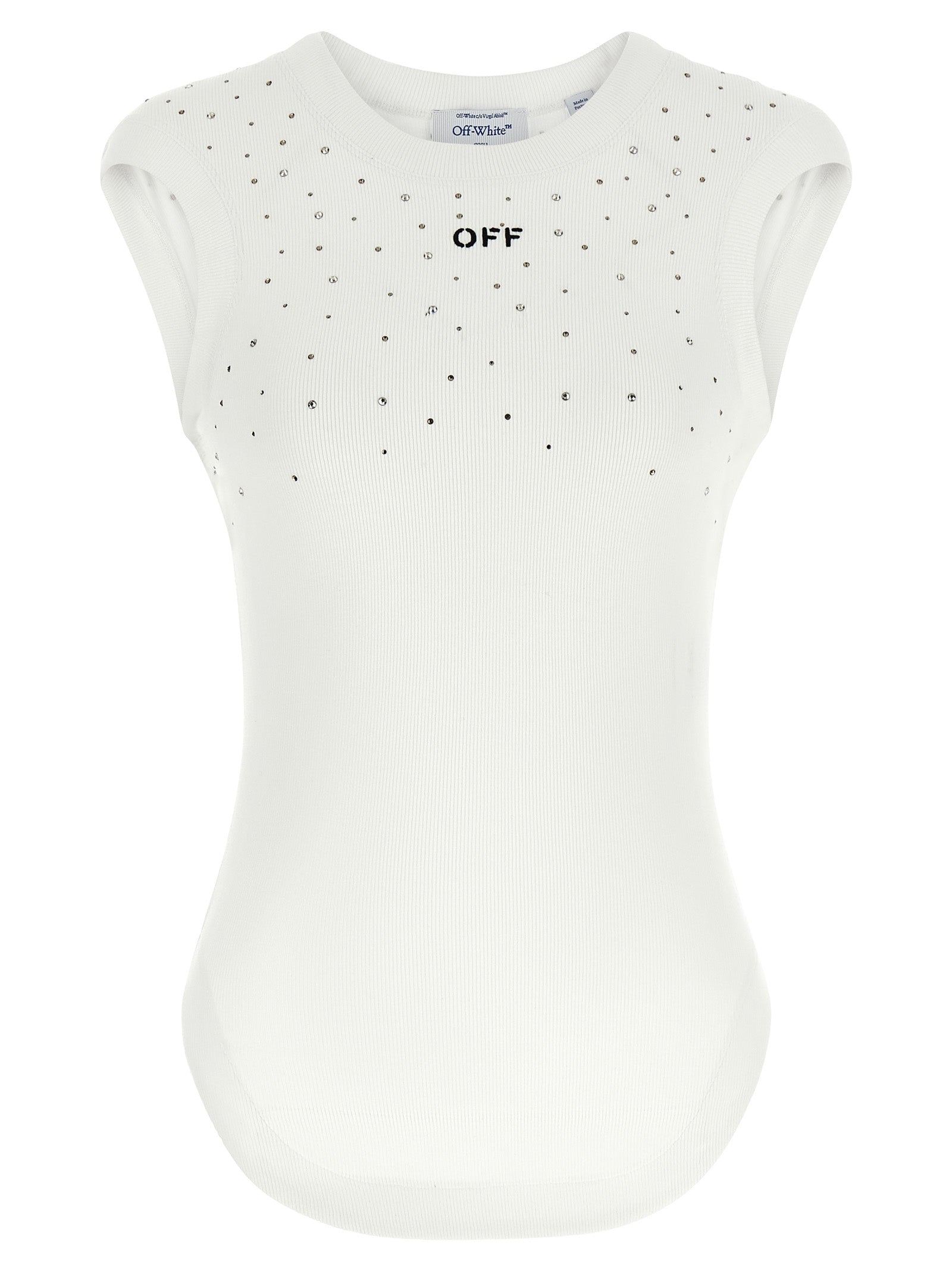 Off-White Sleeveless T-Shirt - Artisanal Luxury Fashion