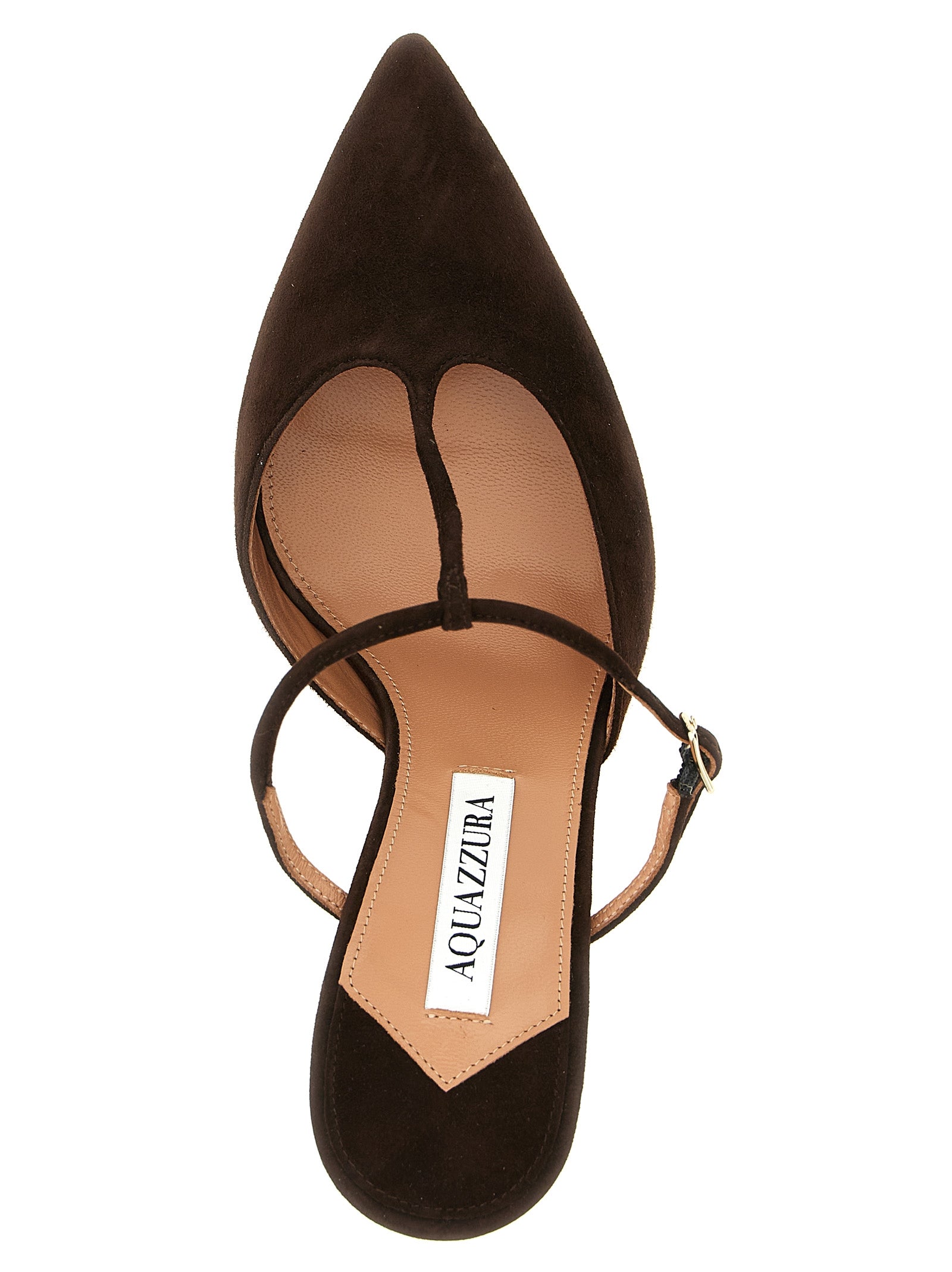 Experience the allure of Aquazzura's Brown Goatskin High Heel Pumps, where exquisite Italian craftsmanship meets timeless elegance, perfect for the discerning connoisseur.