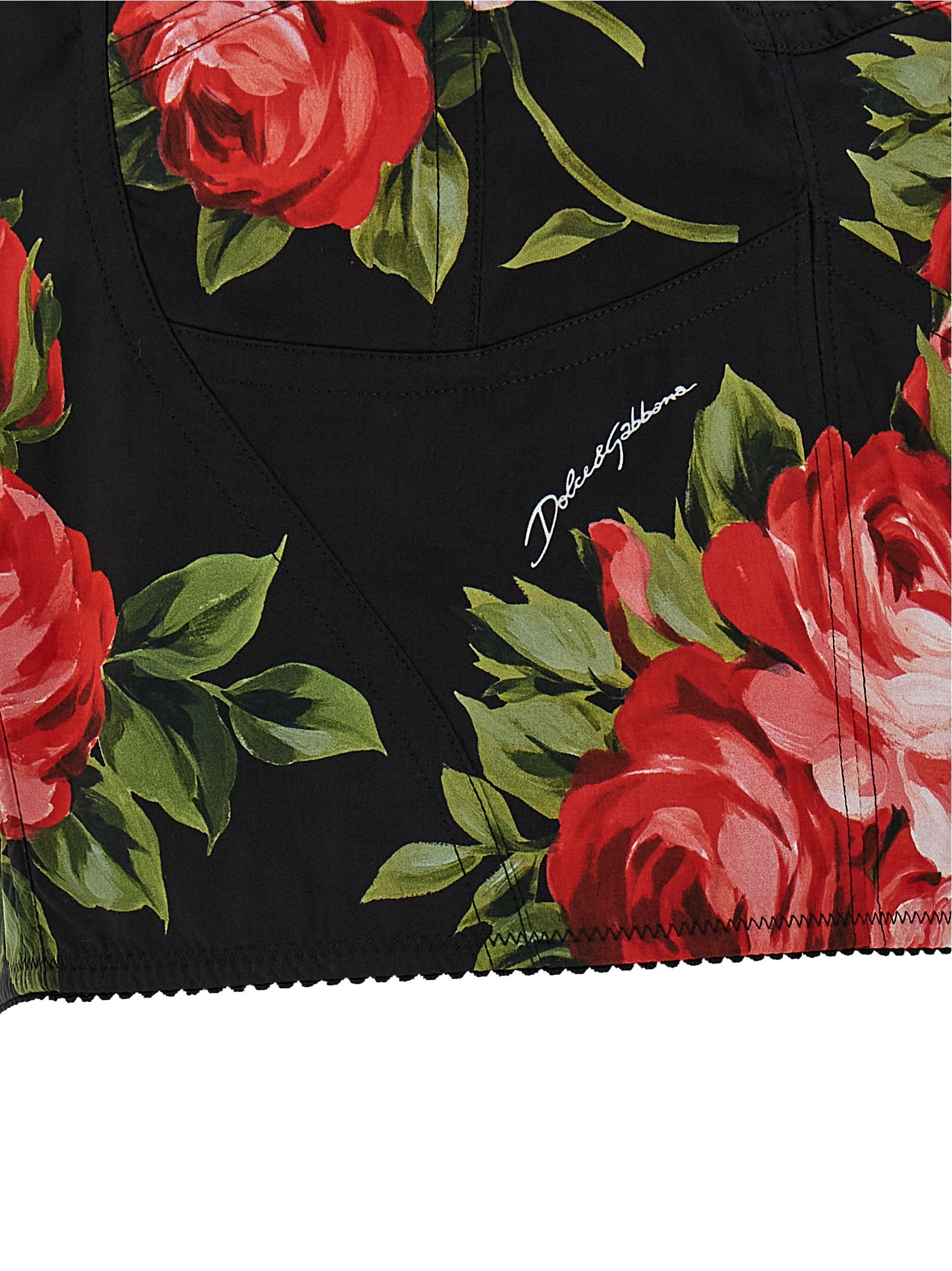 Dolce & Gabbana Black Cotton Bustier Top – Exquisite Luxury