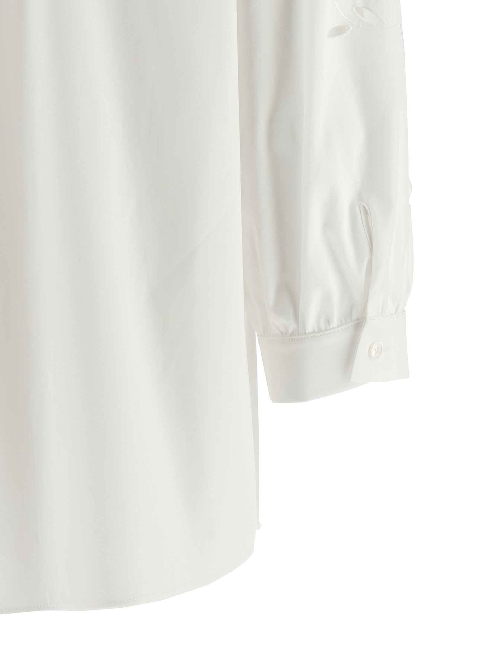 Valentino Garavani White Cotton Blouse - Luxe Couture Elegance