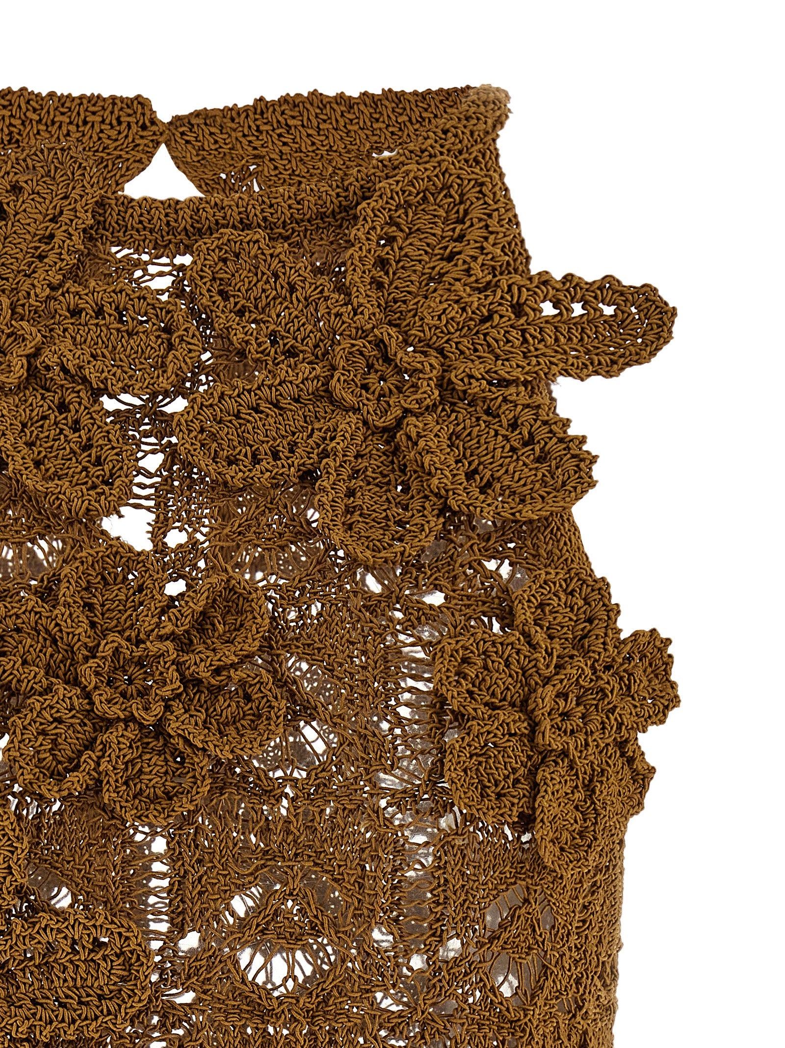 PINKO Brown Cotton Sleeveles T-Shirt