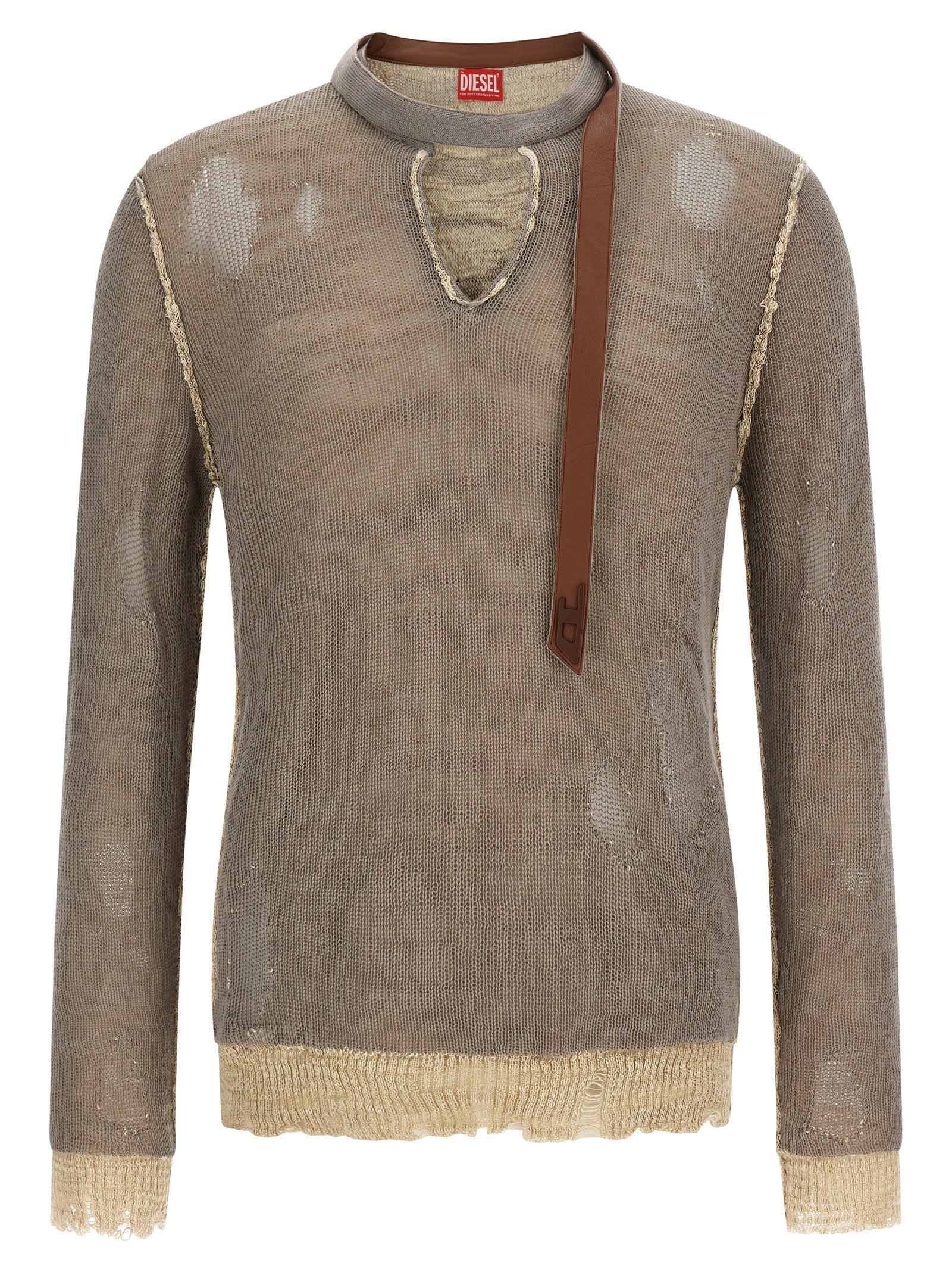 Diesel Gray Cotton Cardigan | Designer Edgy Couture Fashion