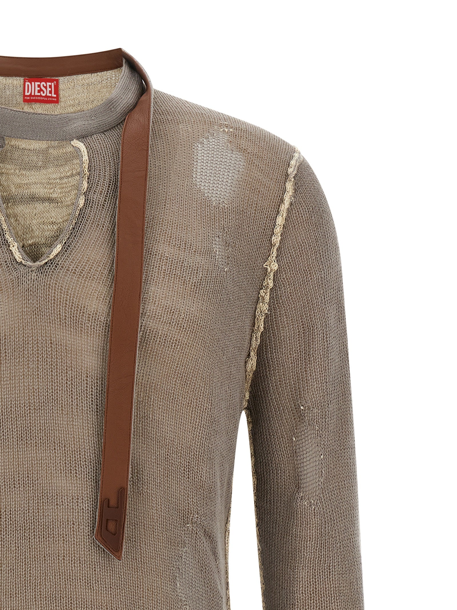 Diesel Gray Cotton Cardigan | Designer Edgy Couture Fashion