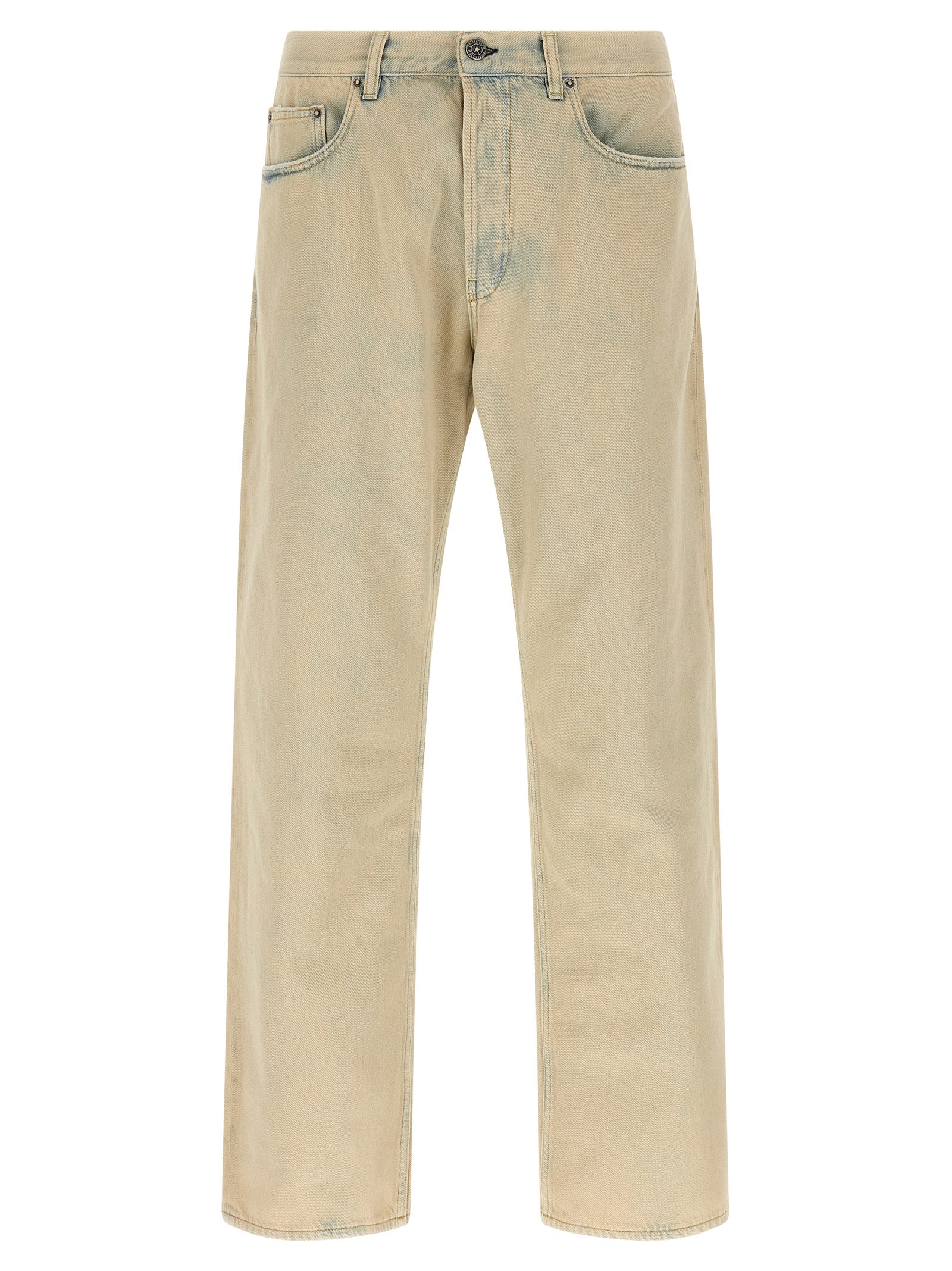 Golden Goose Beige Cotton Jeans Denim - Designer Luxury Couture