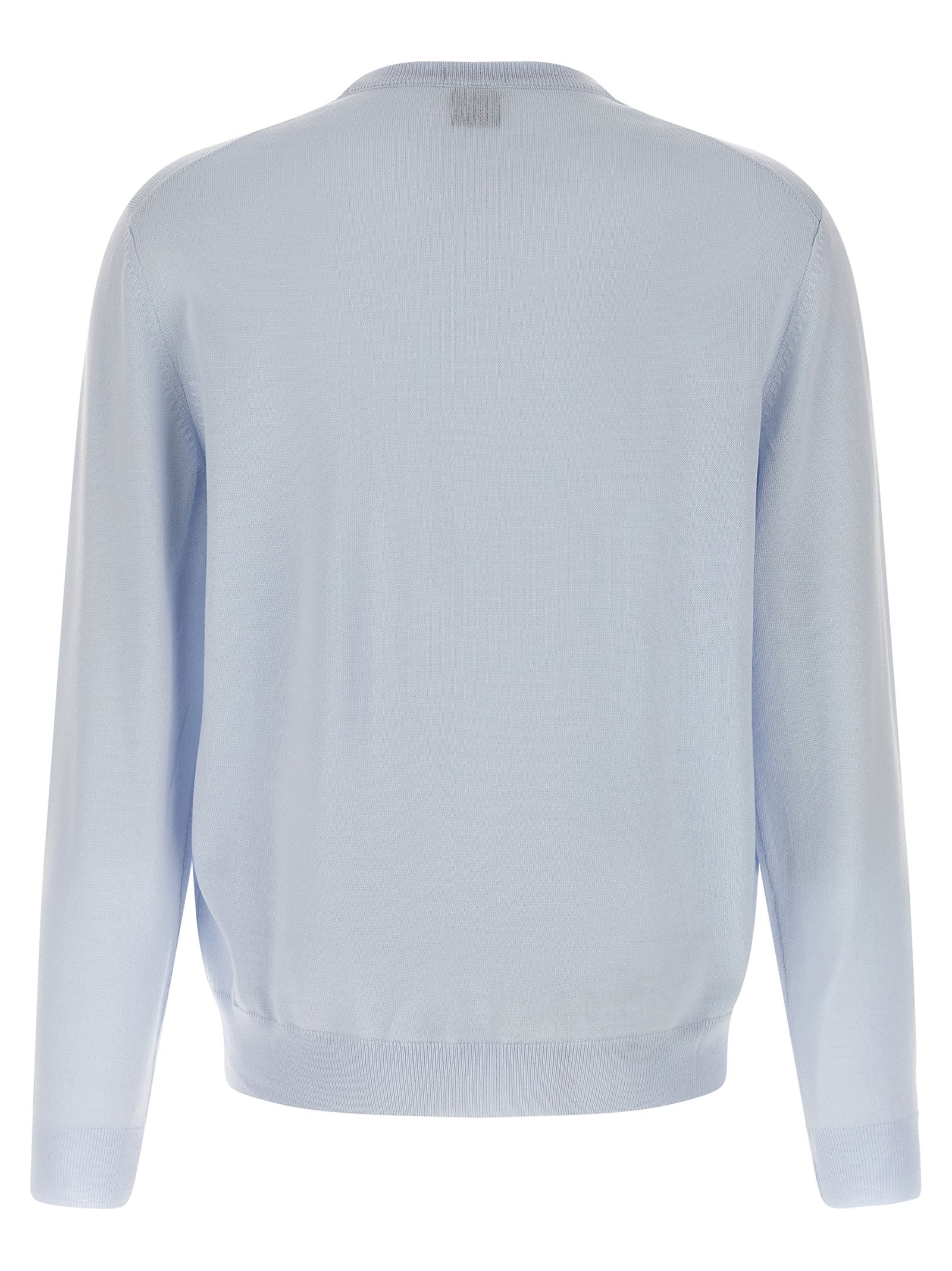 Hugo Boss Blue Virgin Wool Cardigan - Artisanal Luxury Sweater