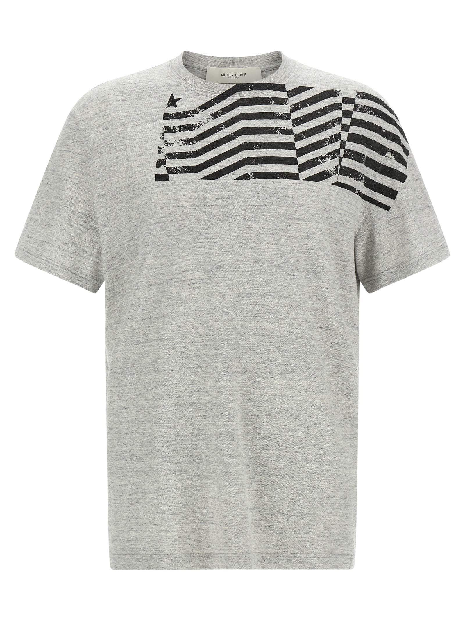 Golden Goose Gray Cotton T-Shirt - Artisanal Luxe Couture