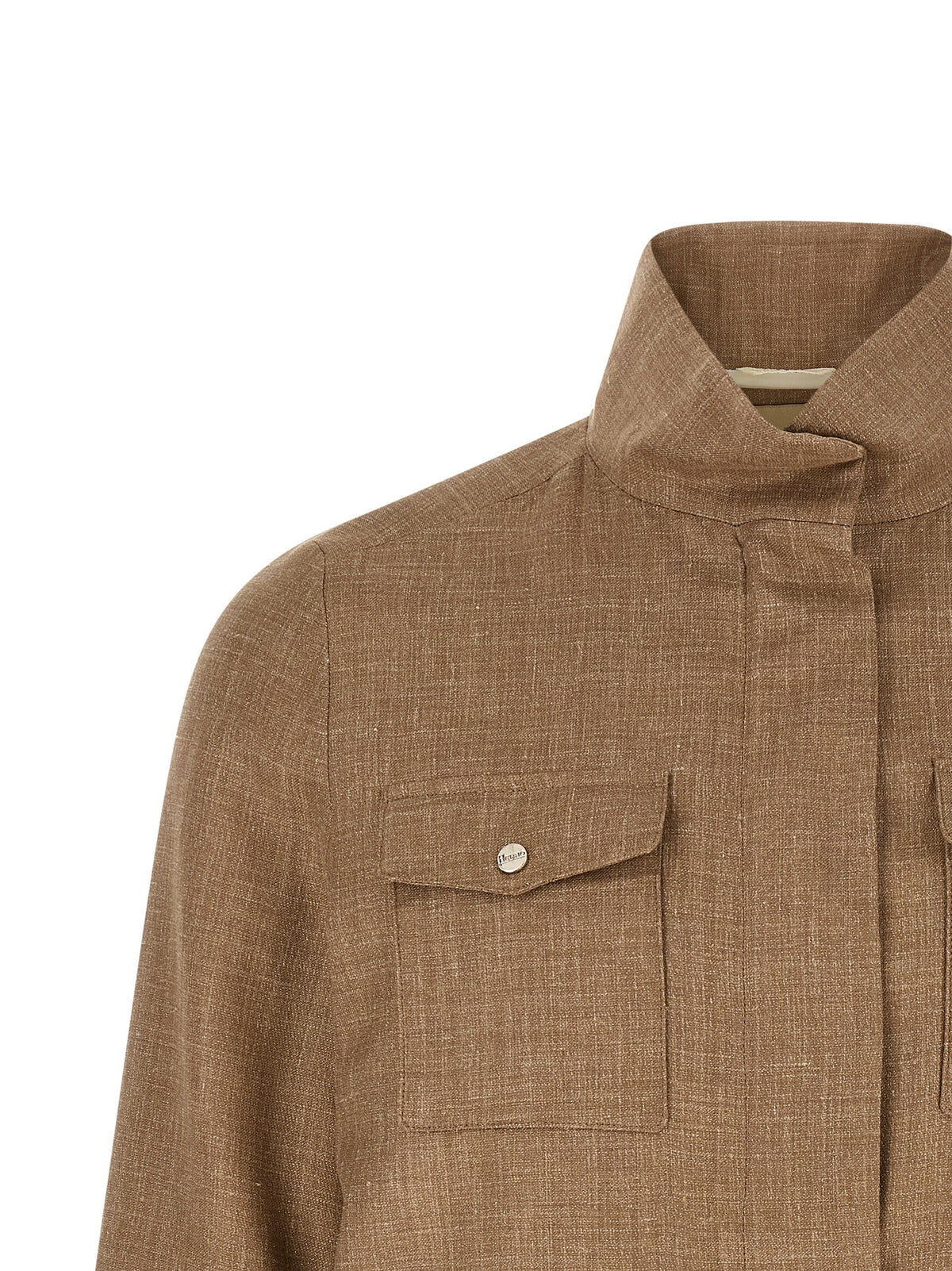 Discover the Herno Beige Wool Full-Length Jacket, a masterpiece of Italian craftsmanship, blending luxury materials for timeless elegance and all-weather sophistication.