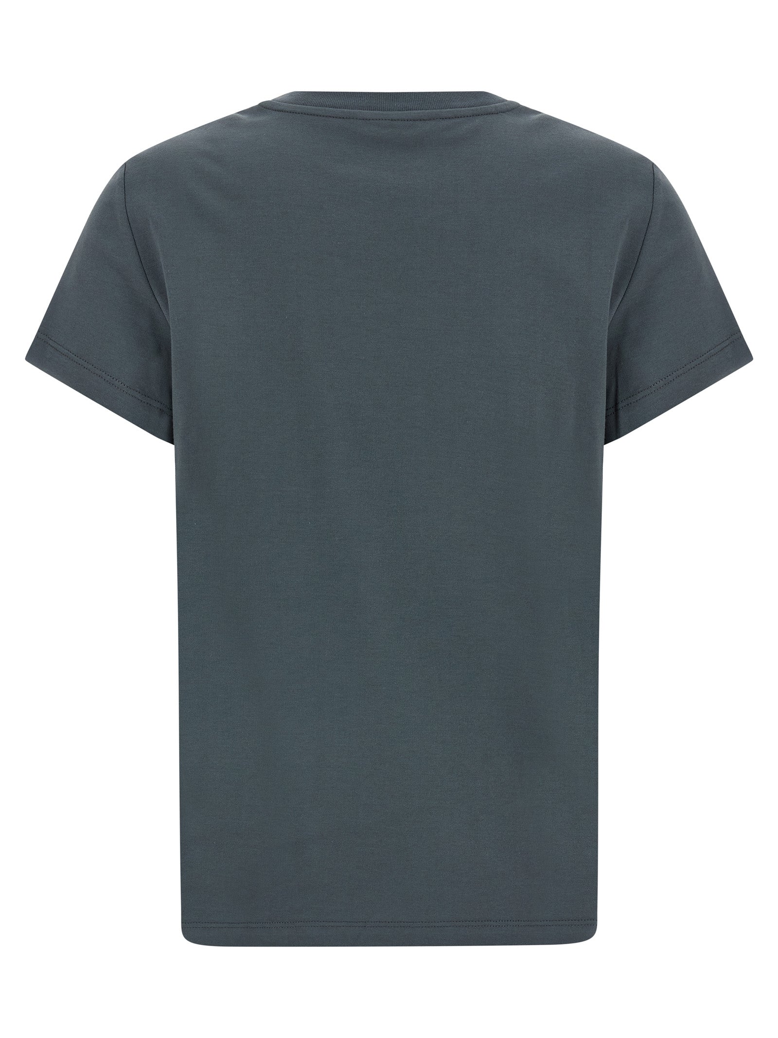 Elevate your wardrobe with the Max Mara Gray Cotton T-Shirt, a luxurious staple crafted from 100% cotton, embodying sophistication and effortless style.