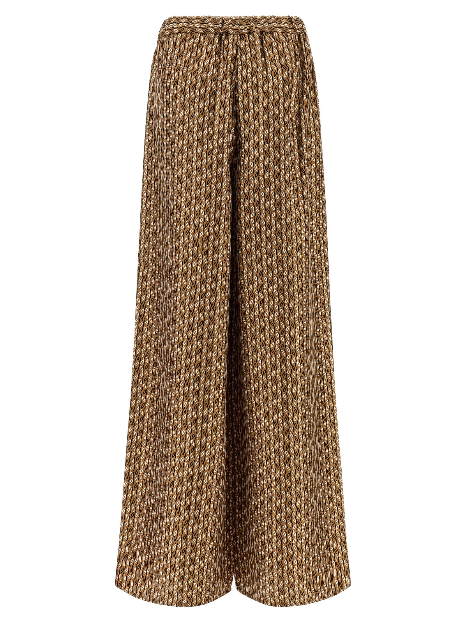 Elevate your wardrobe with Max Mara's Brown Silk Casual Pants, a luxurious blend of Italian craftsmanship and timeless elegance, perfect for the discerning individual.