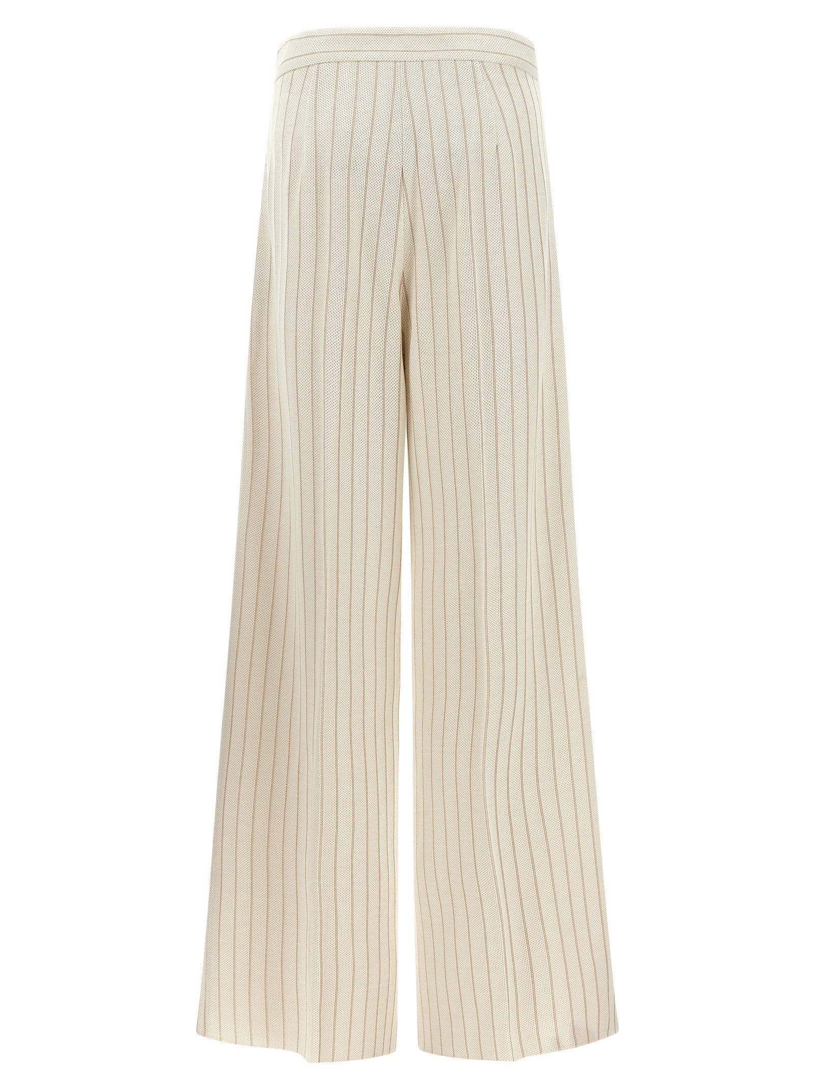 Discover the epitome of elegance with Max Mara's White Cotton Casual Pants, crafted from luxurious 100% cotton for a sophisticated, timeless silhouette.
