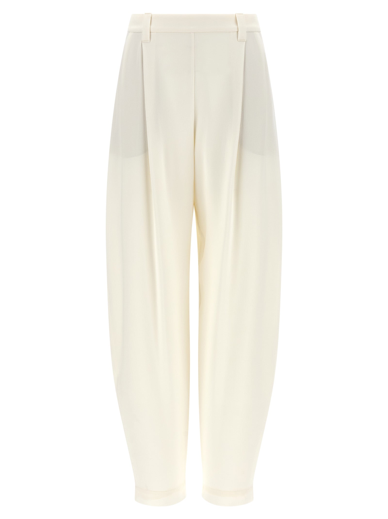 Brunello Cucinelli Beige Viscose Casual Pants, Artisanal Luxury
