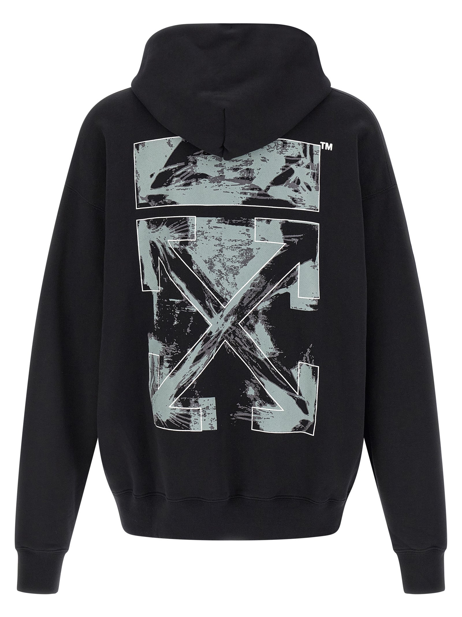 Experience the allure of Off-White's Black Cotton Sweatshirt, a masterpiece of artisanal craftsmanship that redefines urban sophistication and effortless style.