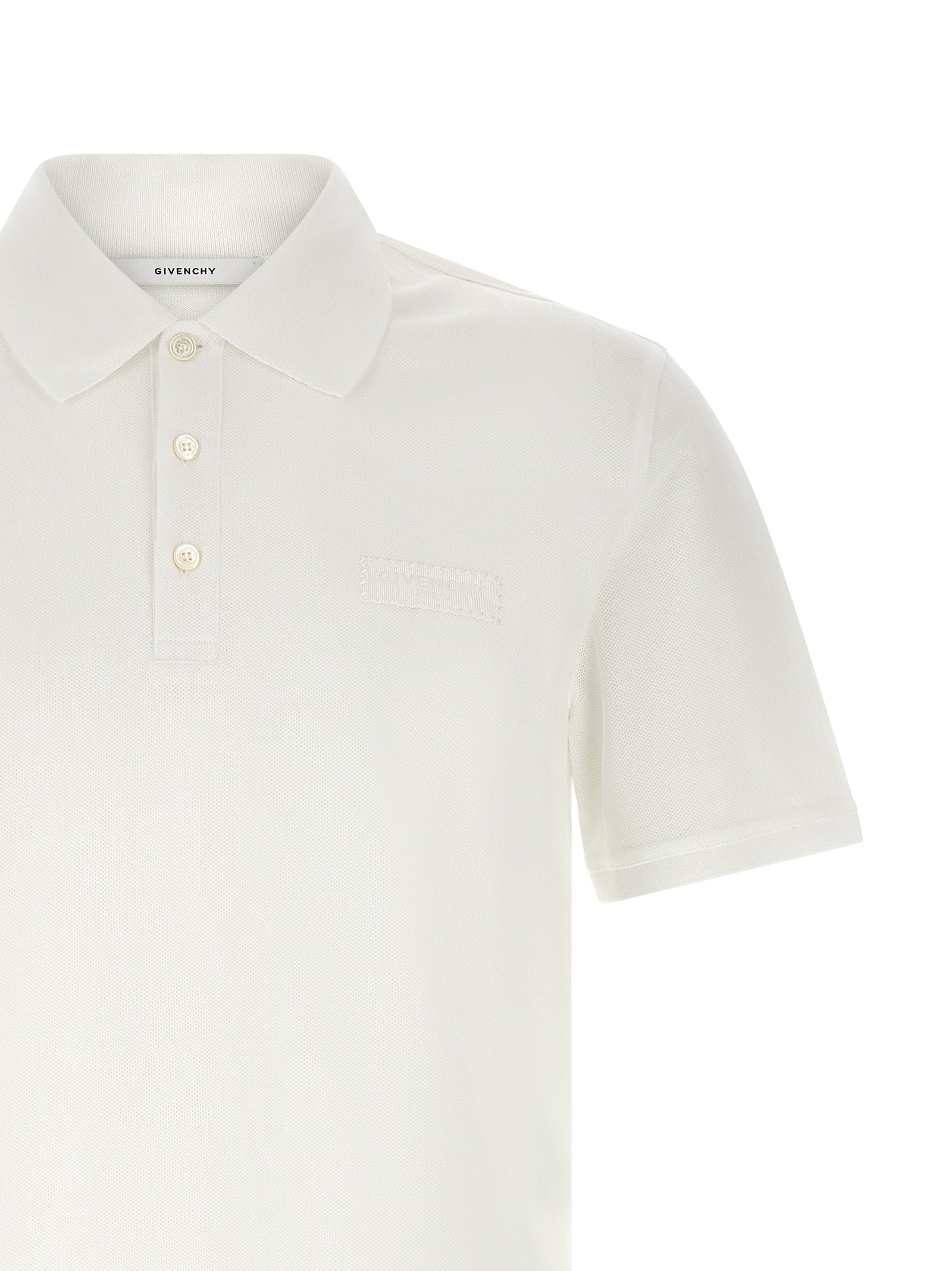 Givenchy White Cotton Polo Shirt | Artisanal Luxury Fashion