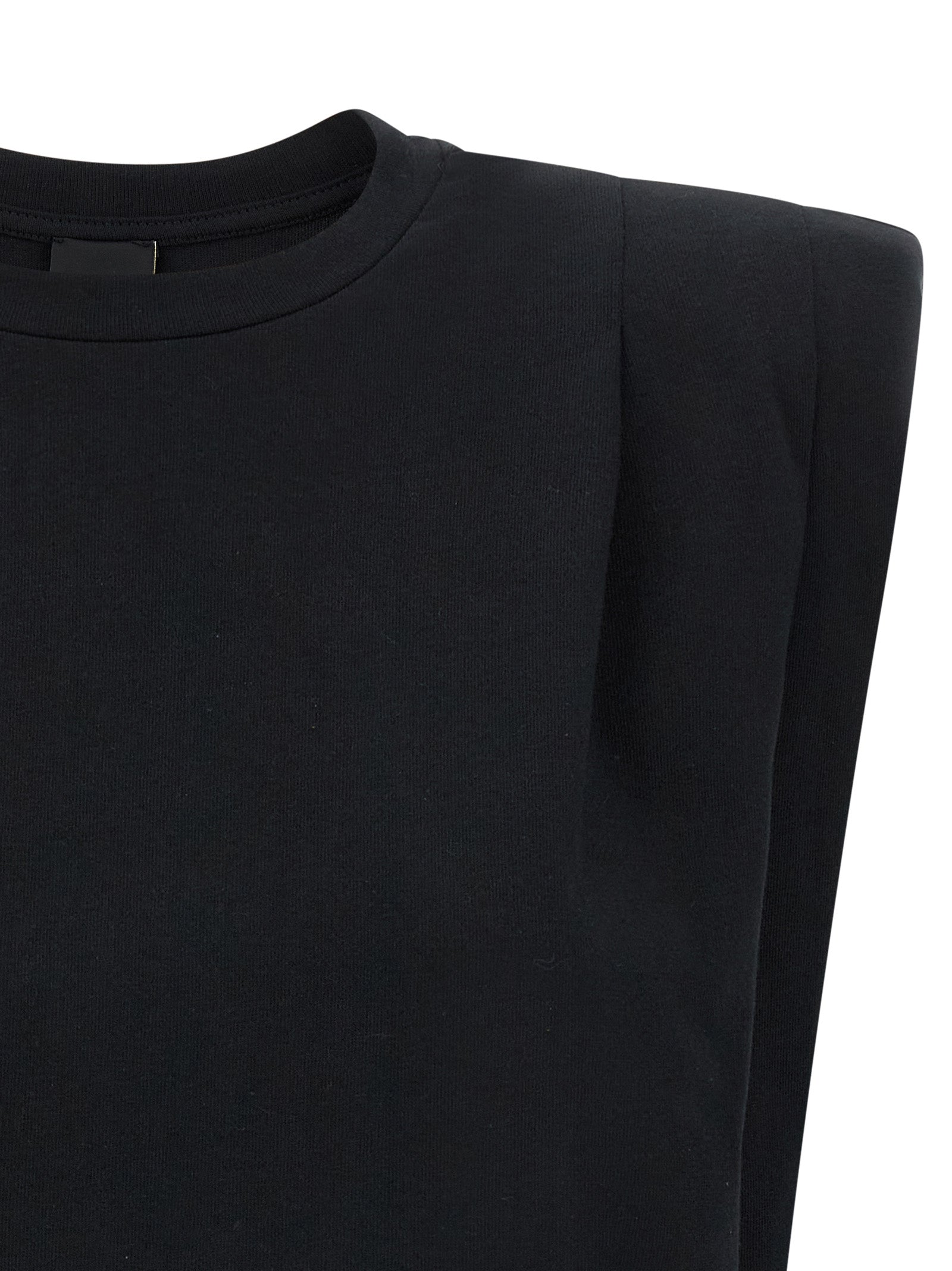 Elevate your style with PINKO's Myranda T-shirt, crafted from sumptuous cotton, featuring chic pin tucks and a bold silhouette for timeless elegance.