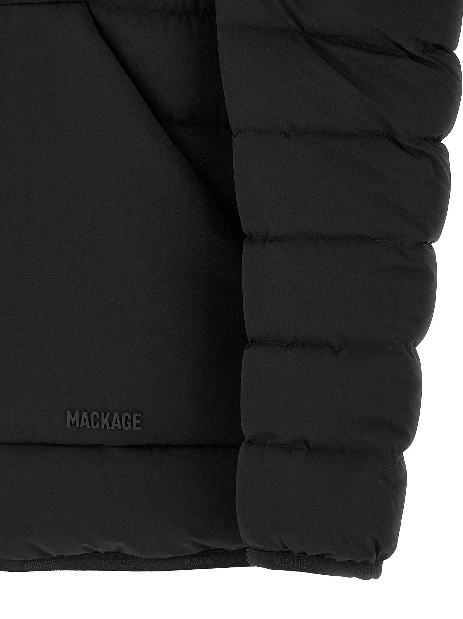 Mackage Black Full-Length Jacket - Luxurious Eco-Conscious Elegance