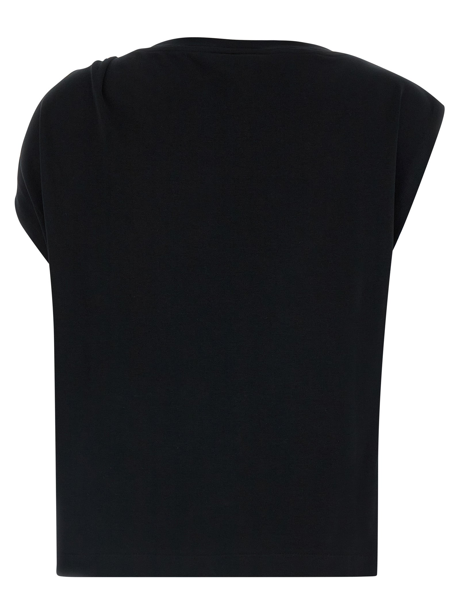 Discover the PINKO ‘Melody’ Black Cotton Tank Top, a luxurious blend of cotton and elastane, adorned with gold details, perfect for elevating your sophisticated style.