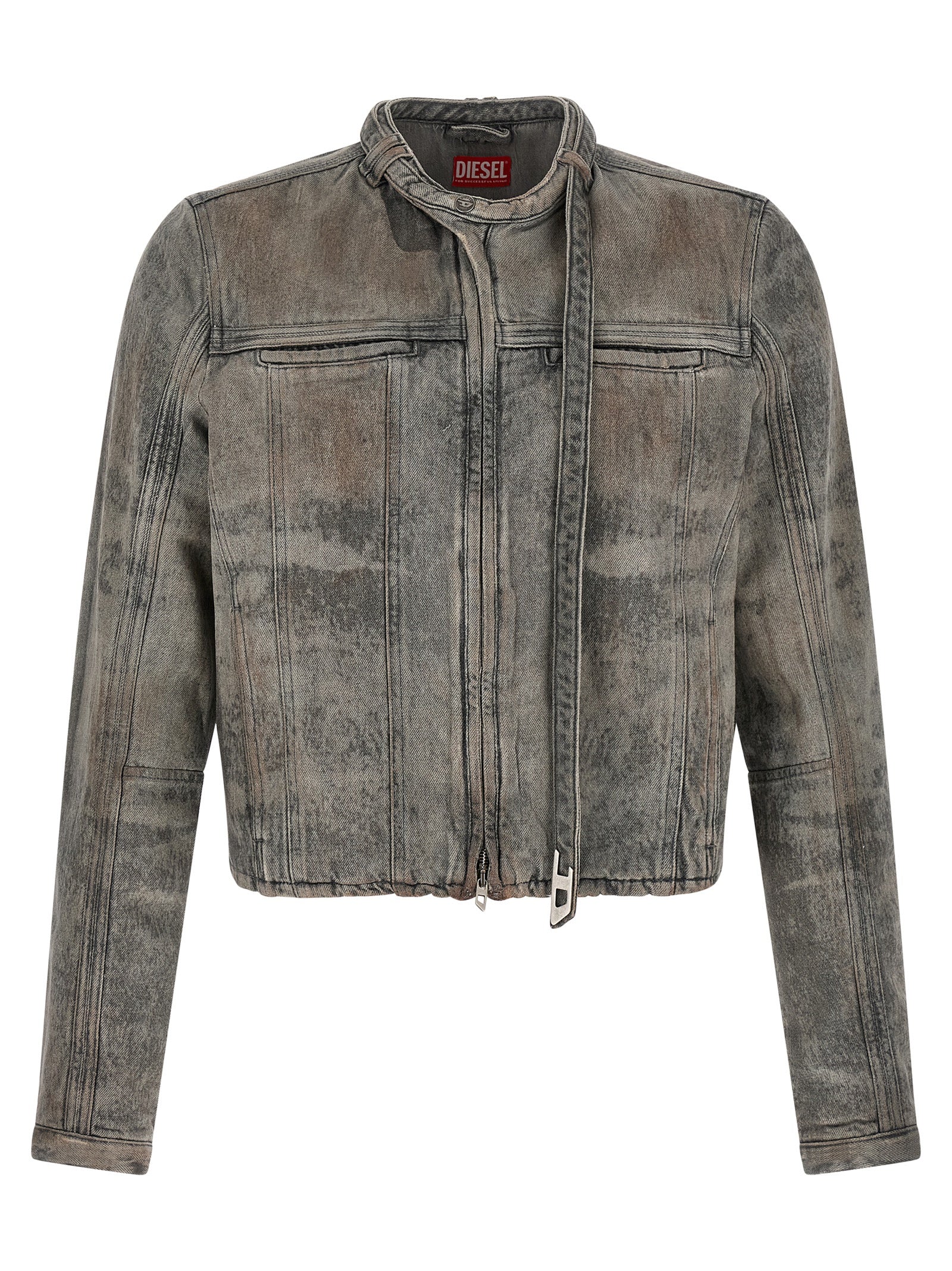 Diesel Gray Cotton Denim Jacket