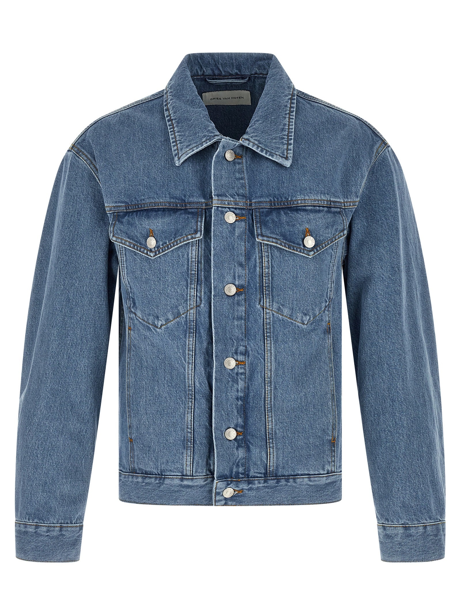 Dries Van Noten Blue Cotton Denim Jacket
