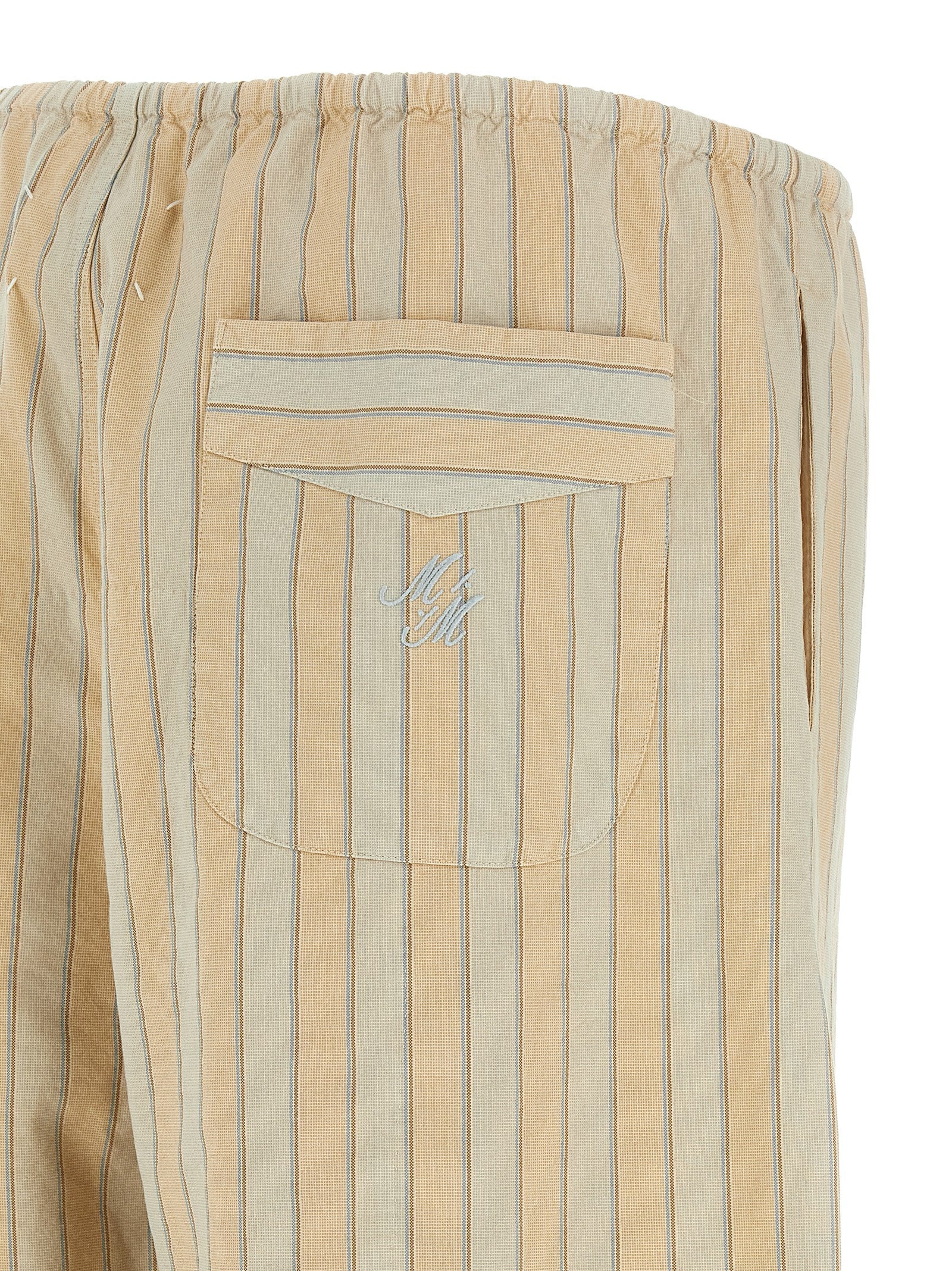 Maison Margiela Beige Cotton Bottoms Sleepwear