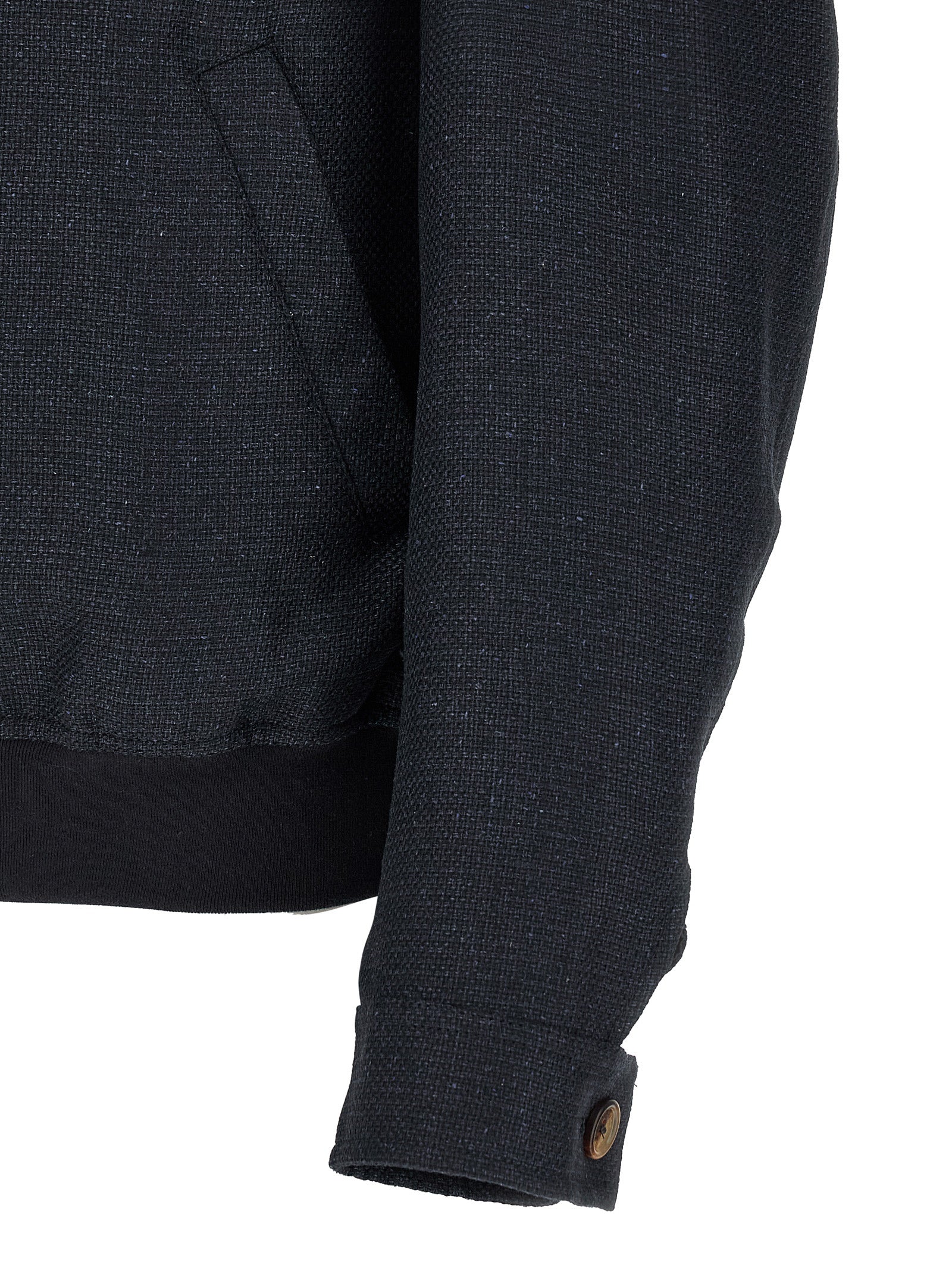 Discover the Brunello Cucinelli Blue Sisal Biker Jacket, a masterpiece of silk, linen, and wool that embodies luxury and sophistication for the discerning connoisseur.