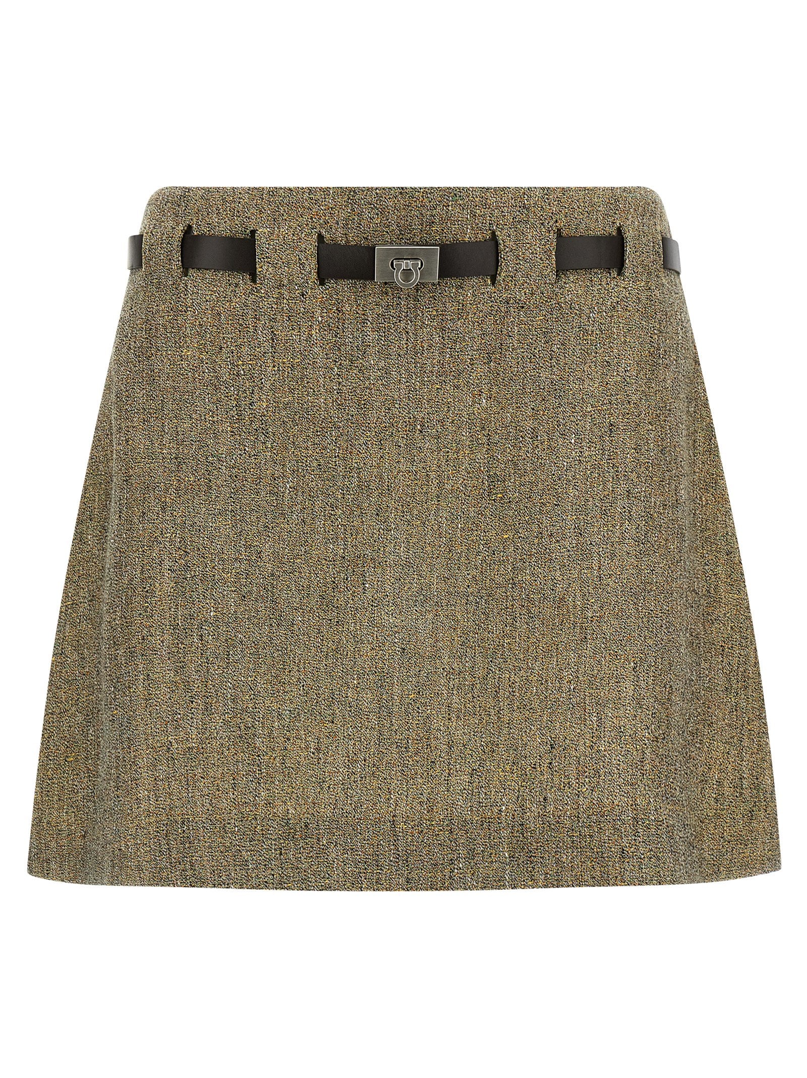Elevate your wardrobe with the Ferragamo Multicolor Linen Long Skirt, a luxurious masterpiece crafted from 100% linen, embodying timeless elegance and sophisticated allure.