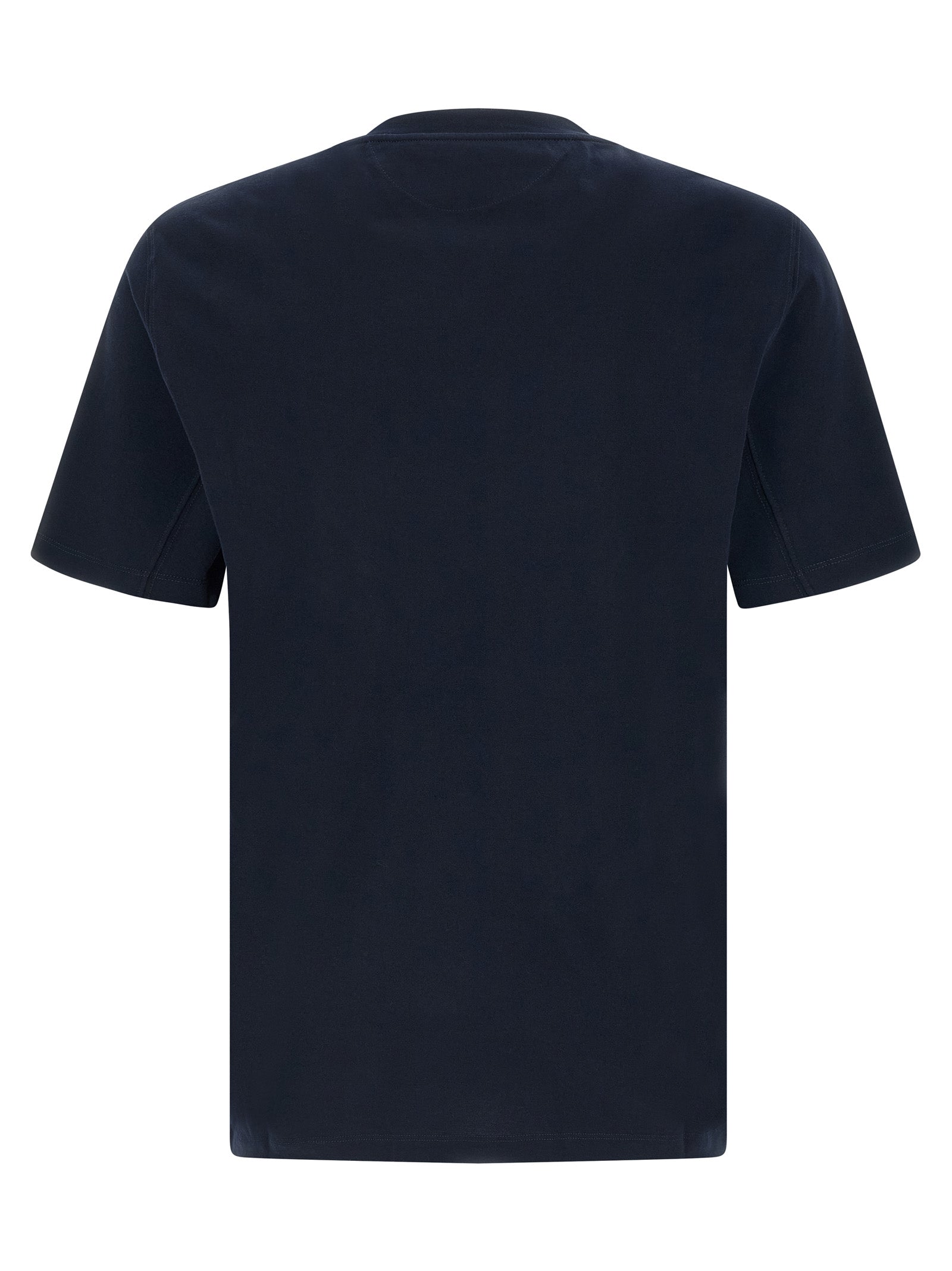 Brunello Cucinelli Blue Cotton T-Shirt | Designer Luxury Couture