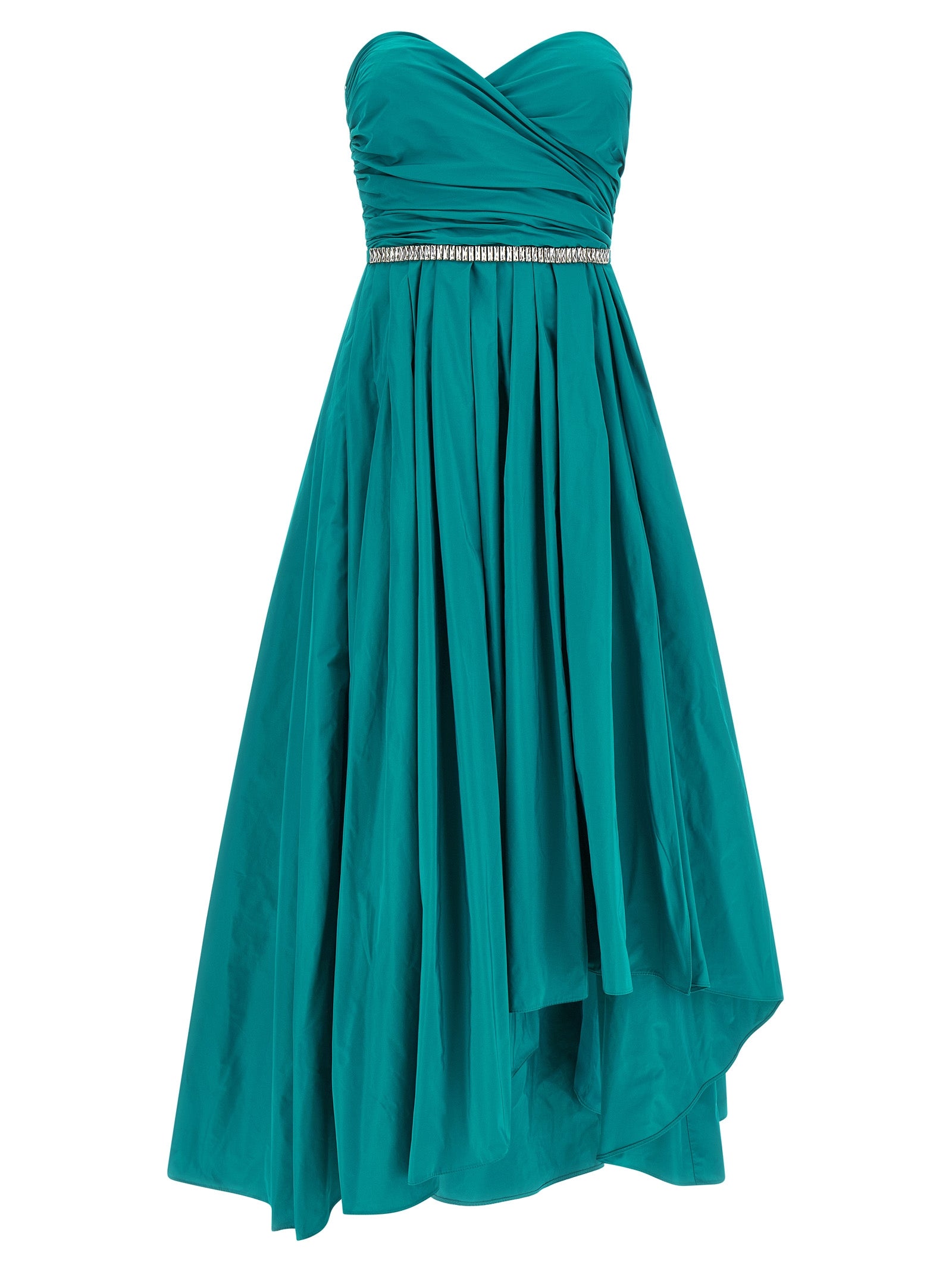 PINKO Bicolor Long Dress - Luxe Taffeta Couture Elegance