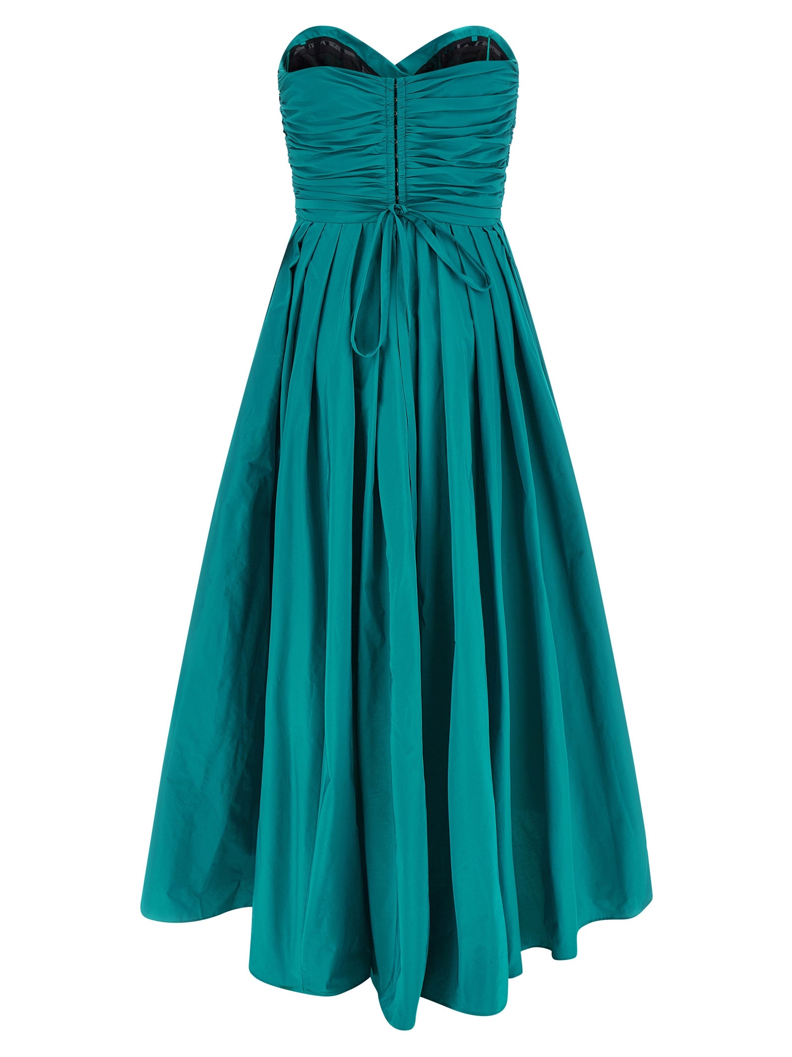 PINKO Bicolor Long Dress - Luxe Taffeta Couture Elegance