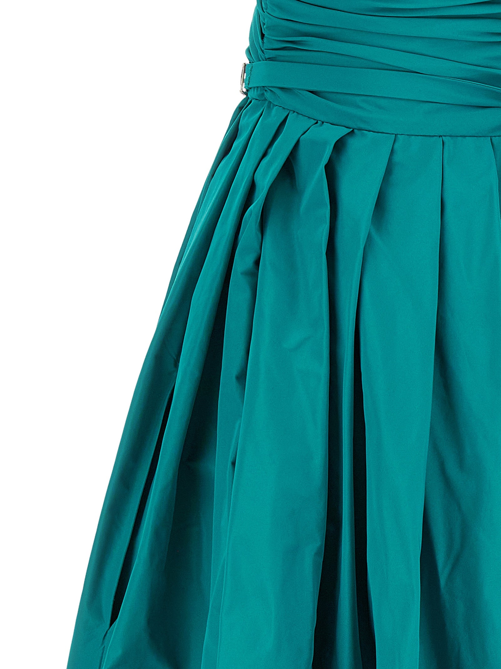 PINKO Bicolor Long Dress - Luxe Taffeta Couture Elegance