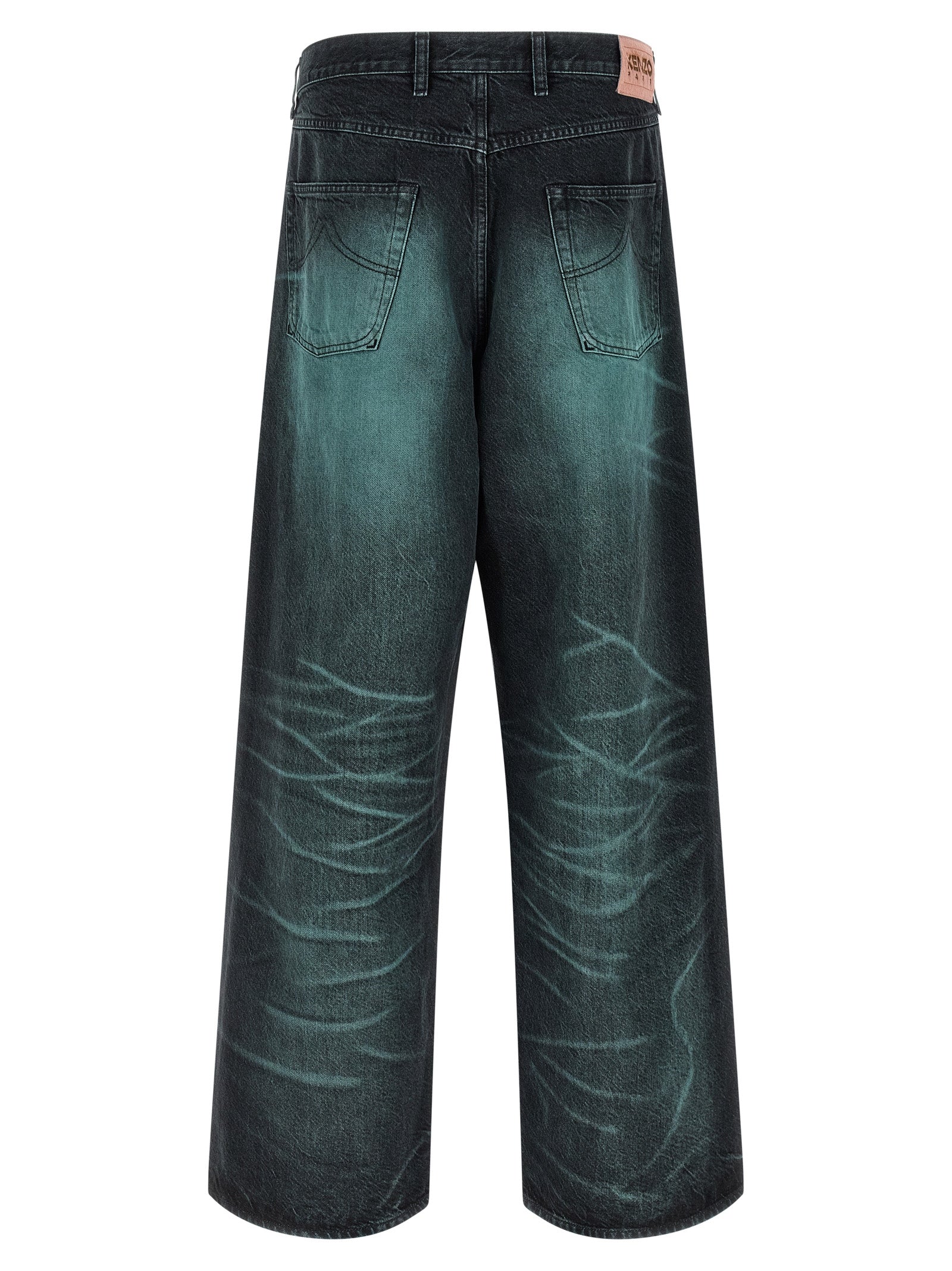 Experience the allure of KENZO's Blue Cotton Jeans, crafted from luxurious Kuroki Japanese denim, embodying sophistication and effortless elegance for the discerning individual.