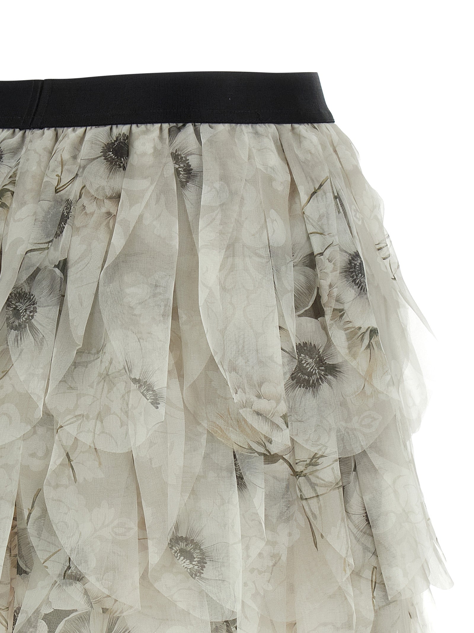 Max Mara Gray Silk Long Skirt