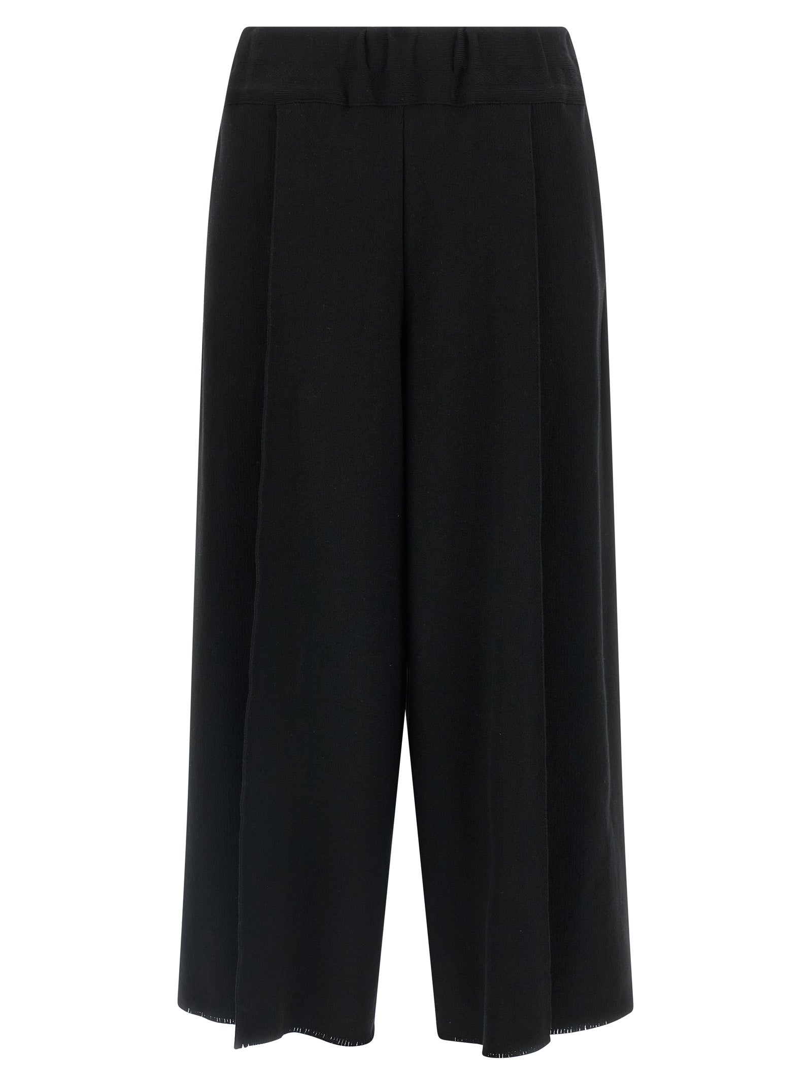 Issey Miyake Black Cotton Casual Pants - Avant-Garde Elegance