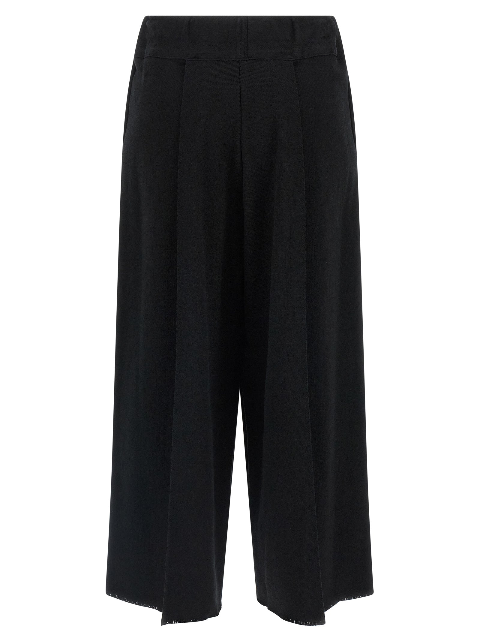 Issey Miyake Black Cotton Casual Pants - Avant-Garde Elegance