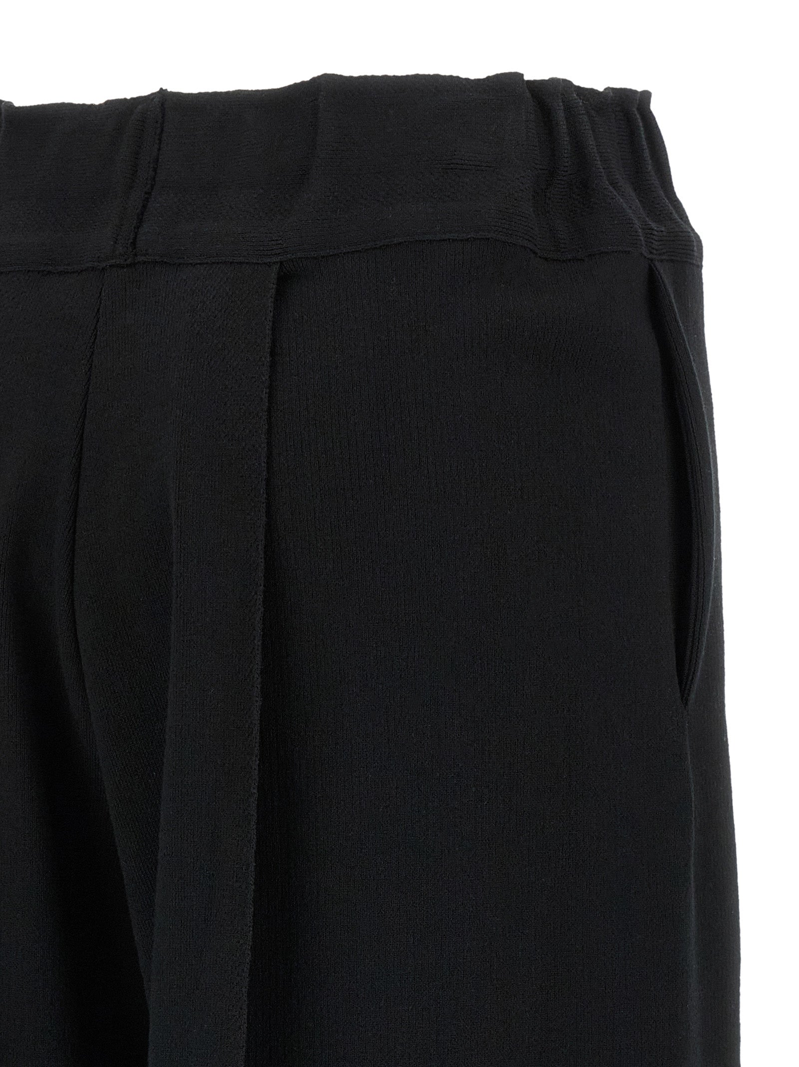 Issey Miyake Black Cotton Casual Pants