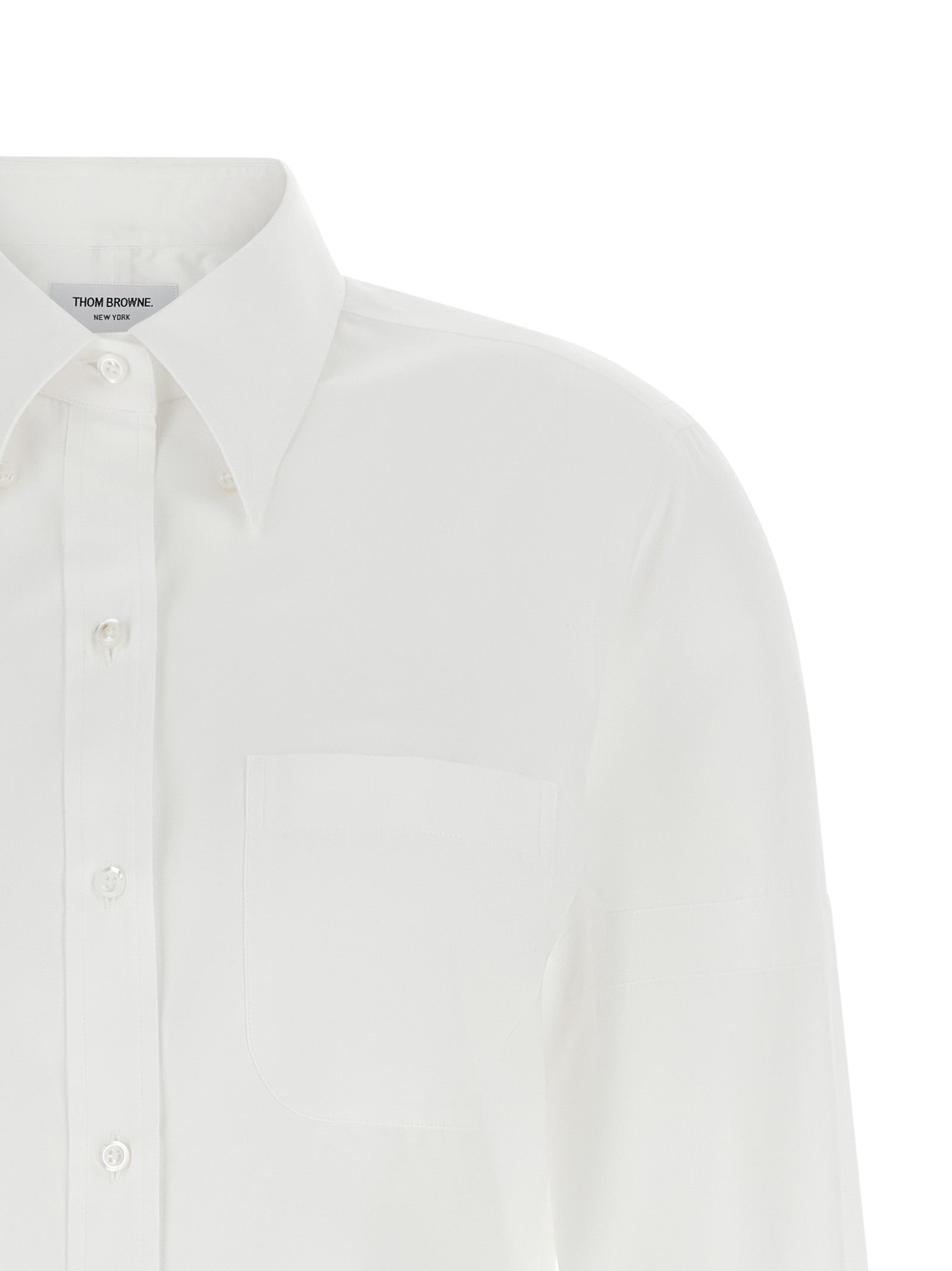 Thom Browne White Cotton Blouse