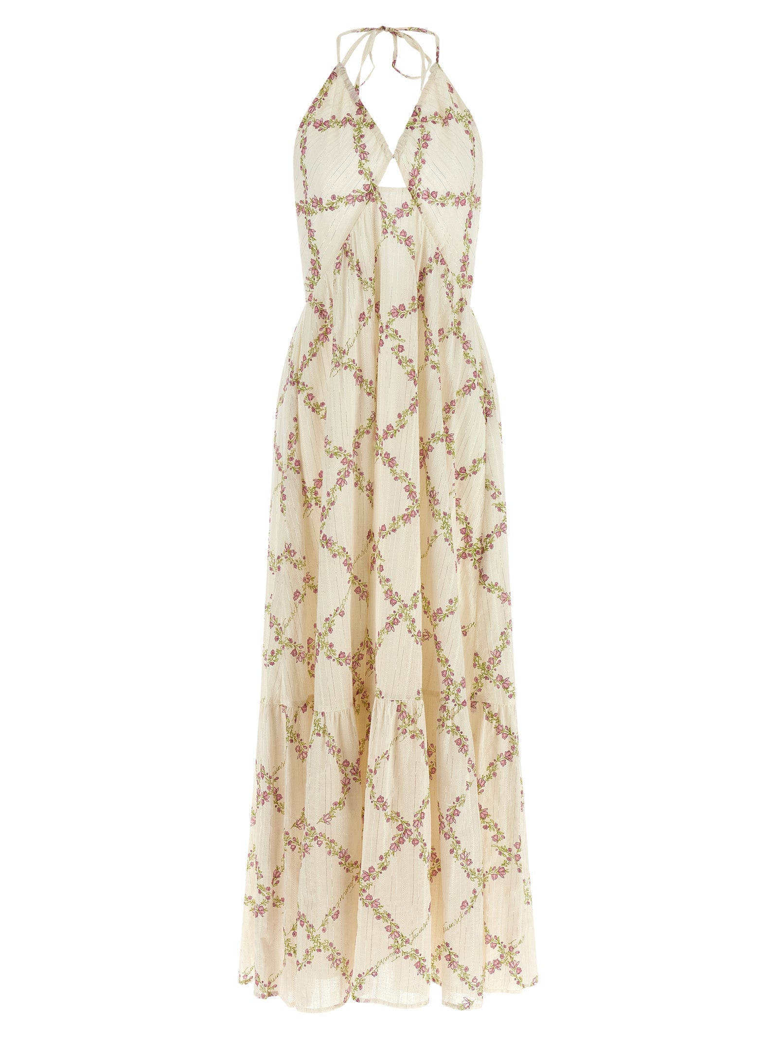 Discover the Twinset White Cotton Long Dress, a masterpiece of haute couture elegance crafted from premium cotton, designed to elevate your sophisticated allure.