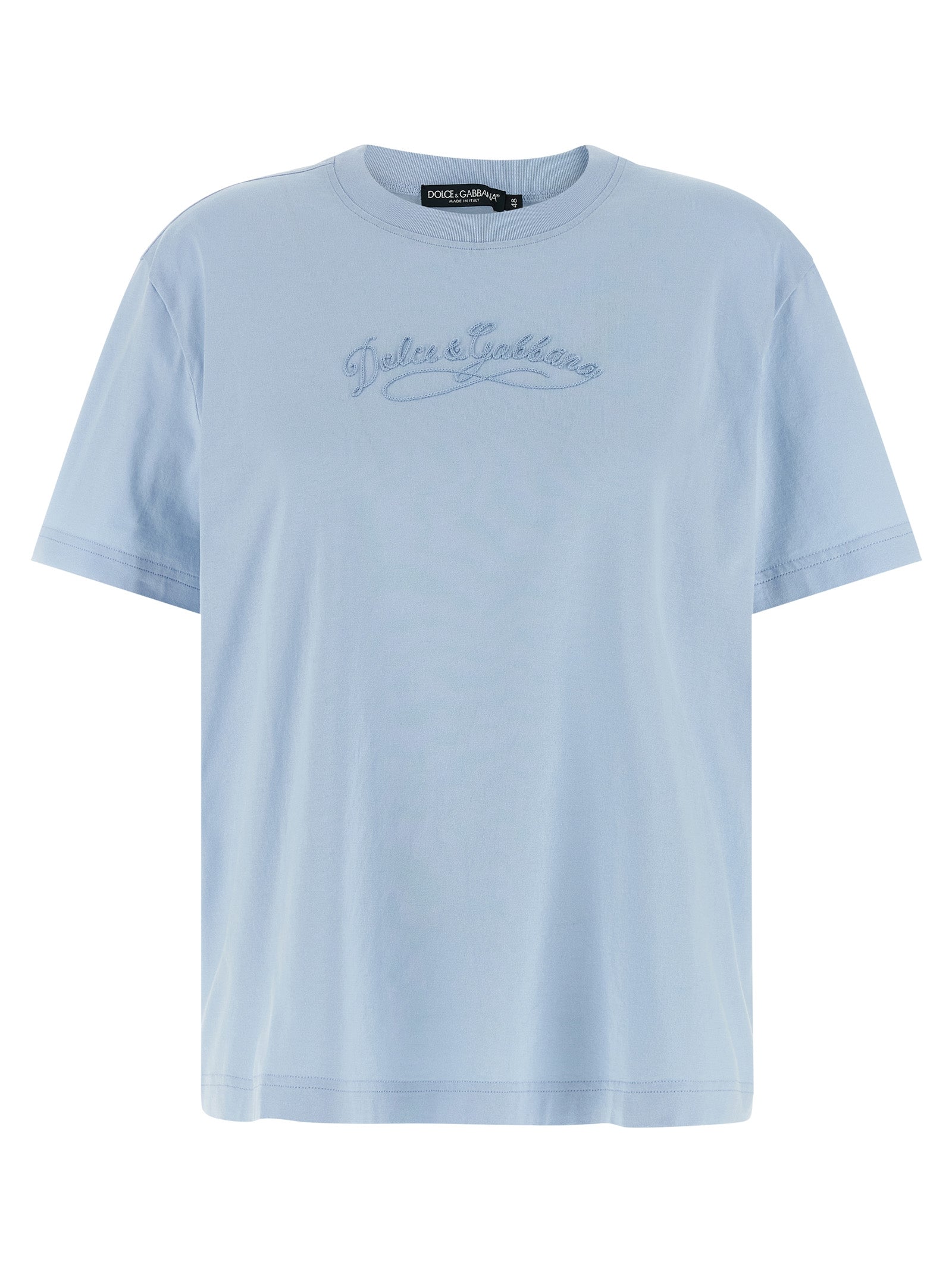 Experience the allure of Dolce & Gabbana's Blue Cotton T-Shirt, where exquisite craftsmanship meets timeless elegance, perfect for the discerning connoisseur.