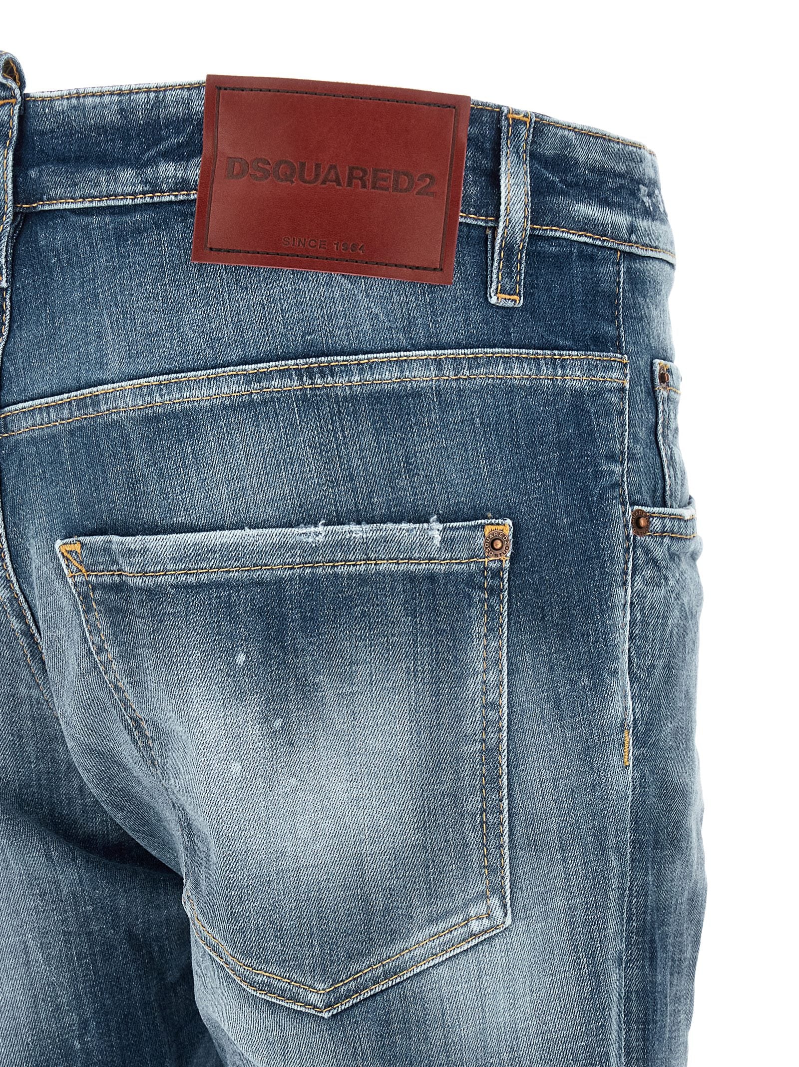 Dsquared² Blue Cotton Boyfriend Jeans – Designer Artisanal Elegance