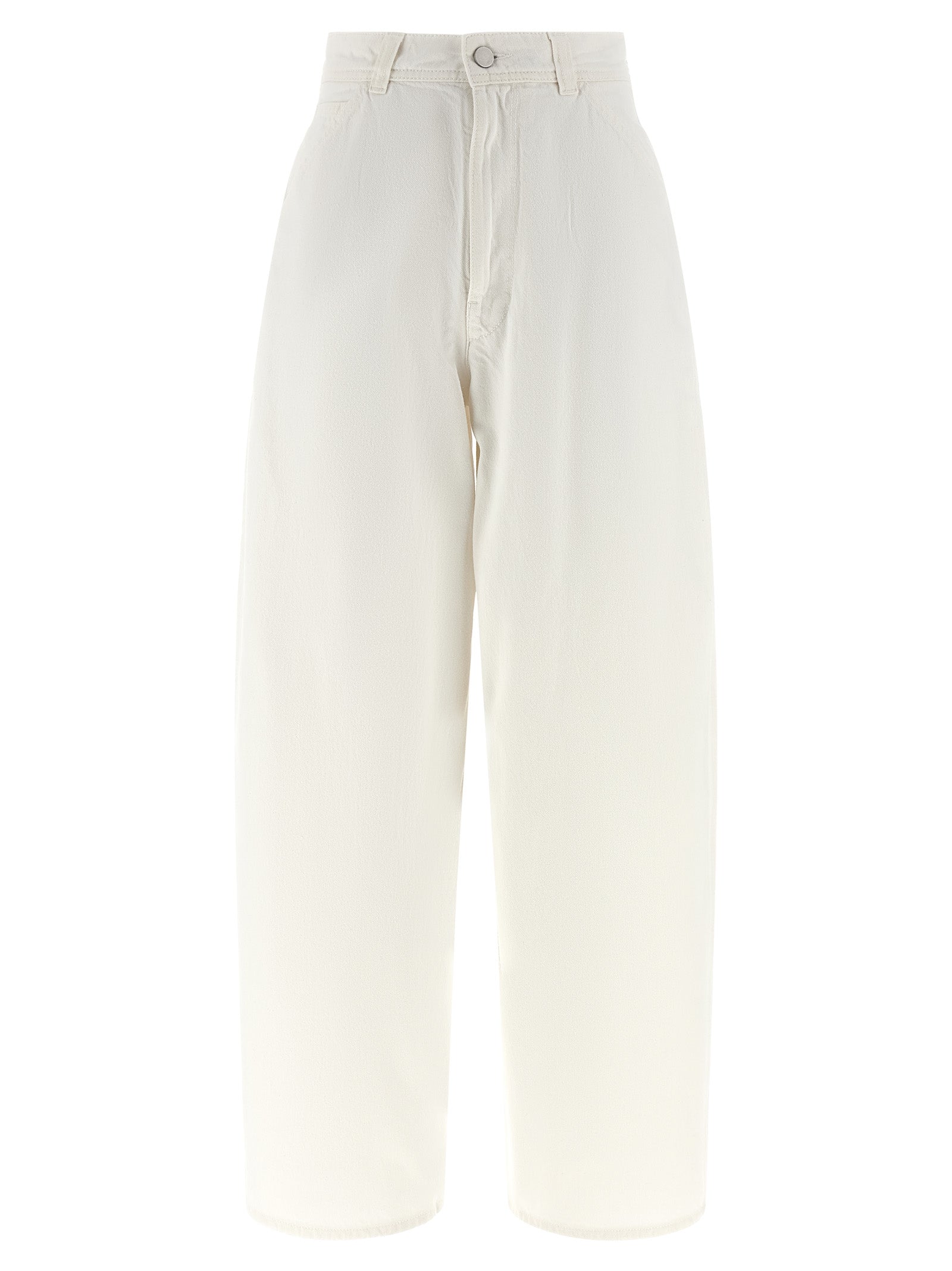 Experience the allure of Lemaire's White Cotton Jeans Denim, a luxurious blend of comfort and sophistication, perfect for the modern connoisseur.