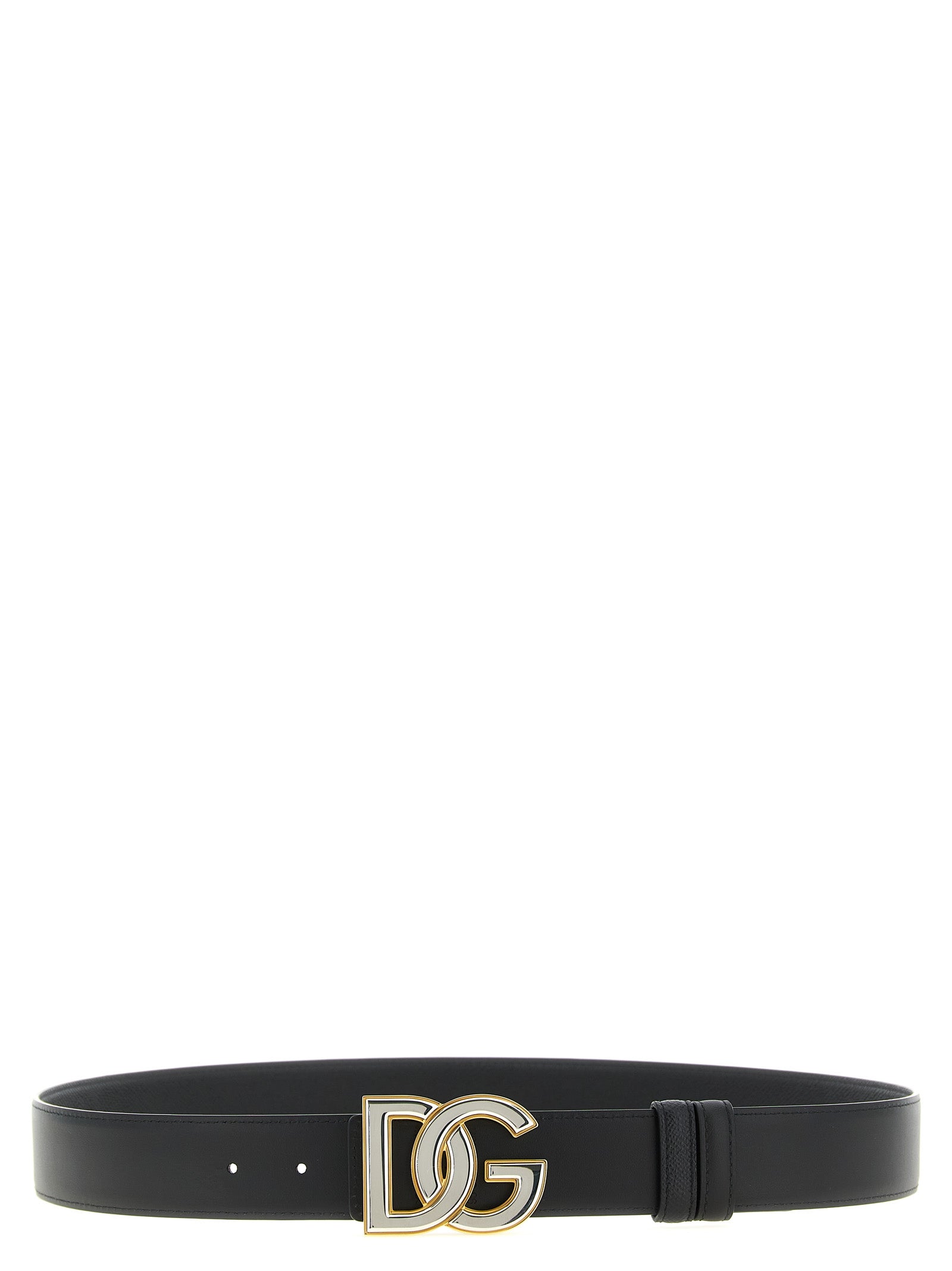 Dolce & Gabbana Black Calfskin Reversible Belt - Timeless Luxury