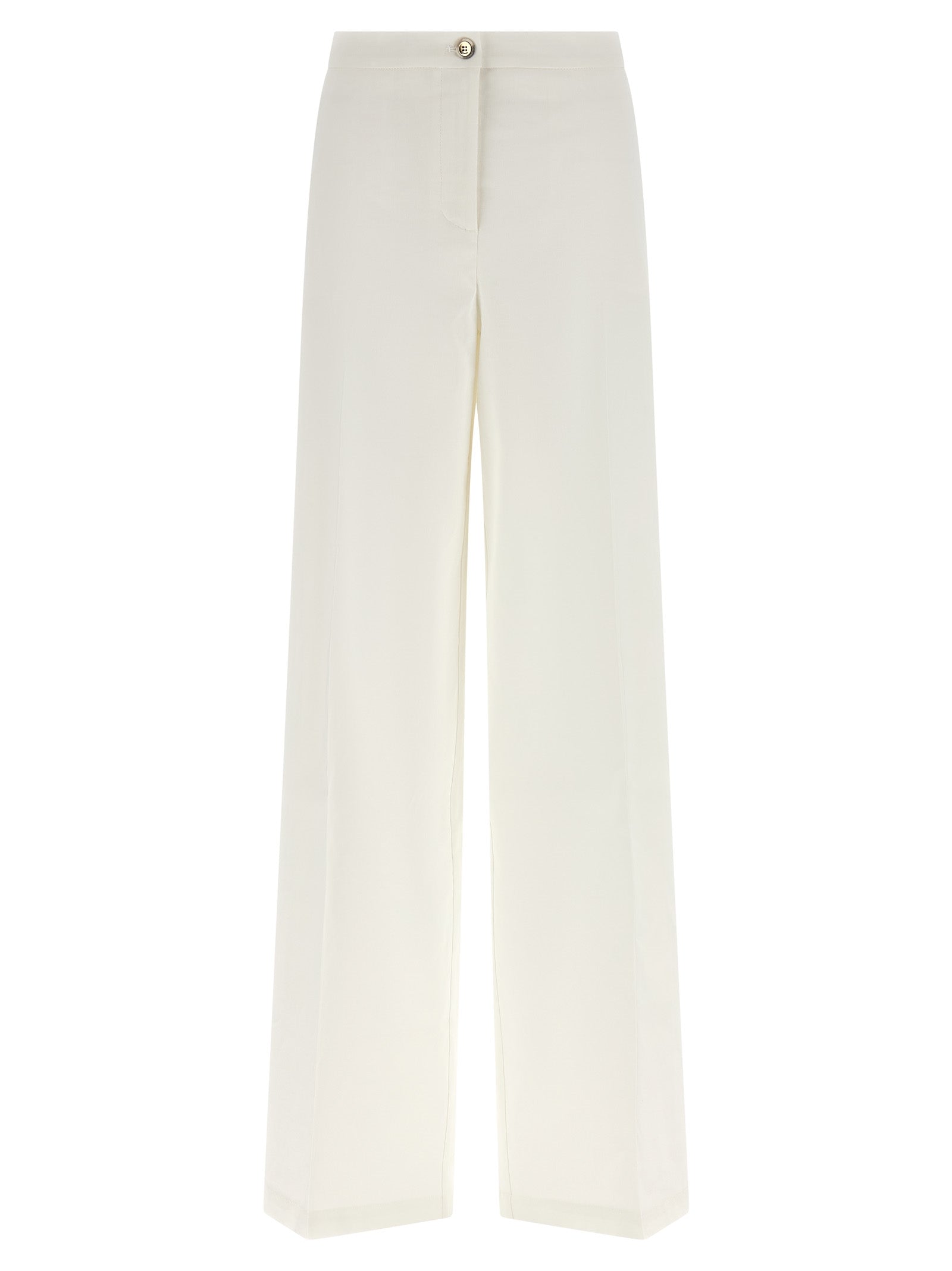 Discover PINKO's White Linen Casual Pants, where exquisite craftsmanship meets effortless elegance, perfect for the discerning individual seeking timeless luxury.