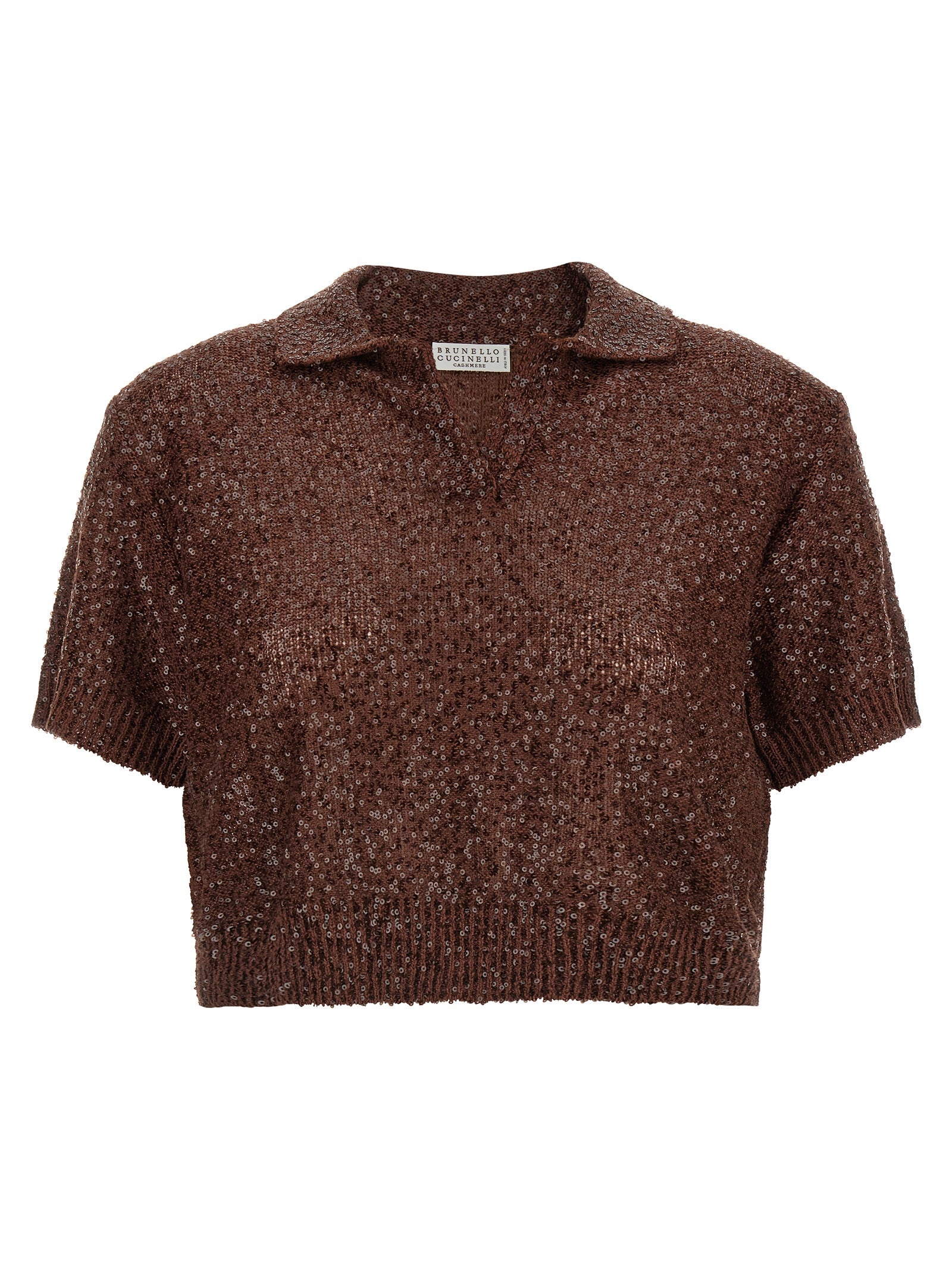 Brunello Cucinelli Brown Linen Polo Shirt - Luxurious Couture