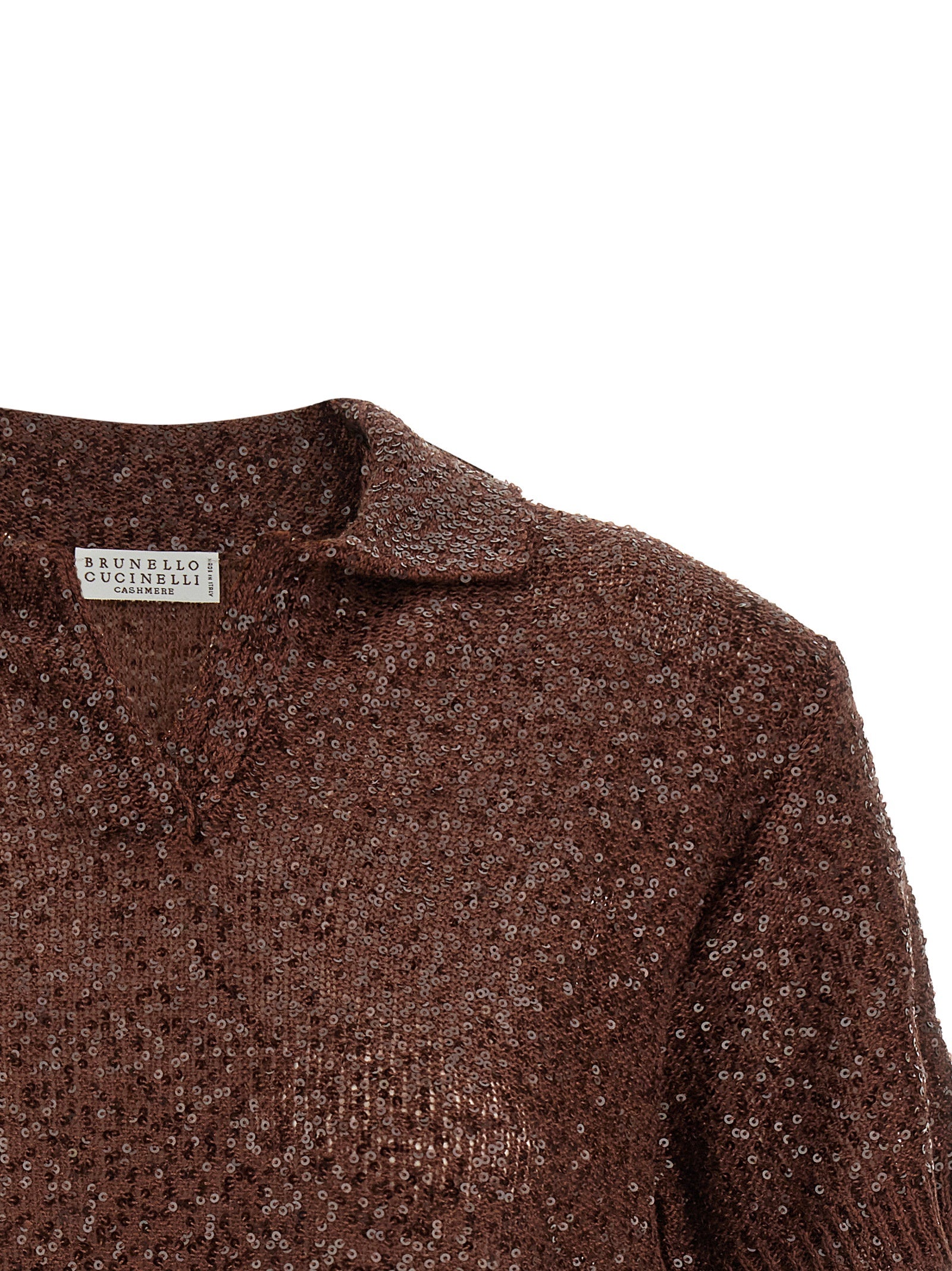 Brunello Cucinelli Brown Linen Polo Shirt - Luxurious Couture