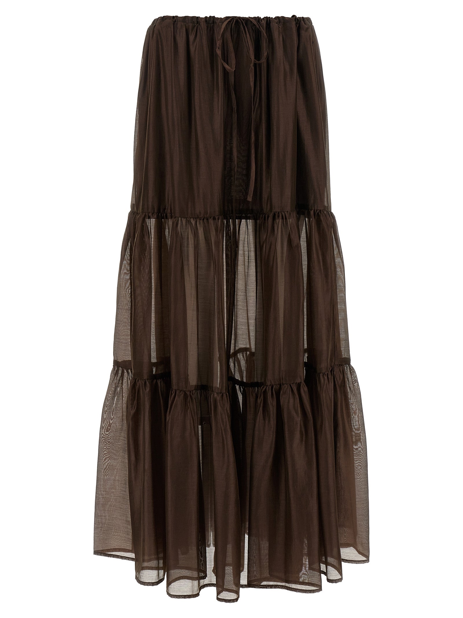 Twinset Brown Lycra Mini Skirt - Artisanal Elegance Redefined