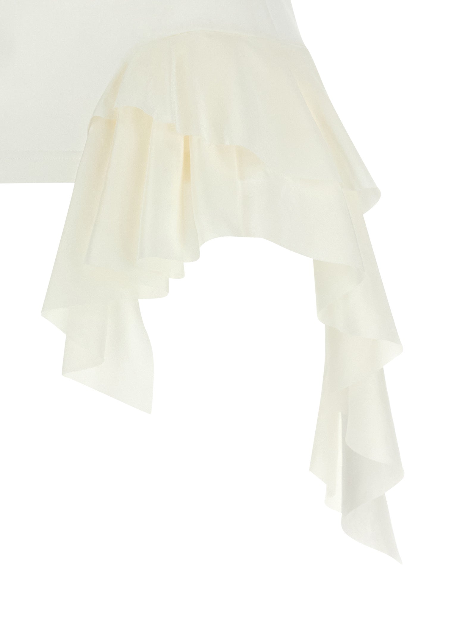 Alexander McQueen Cotton Tank Top - Asymmetrical Couture Elegance