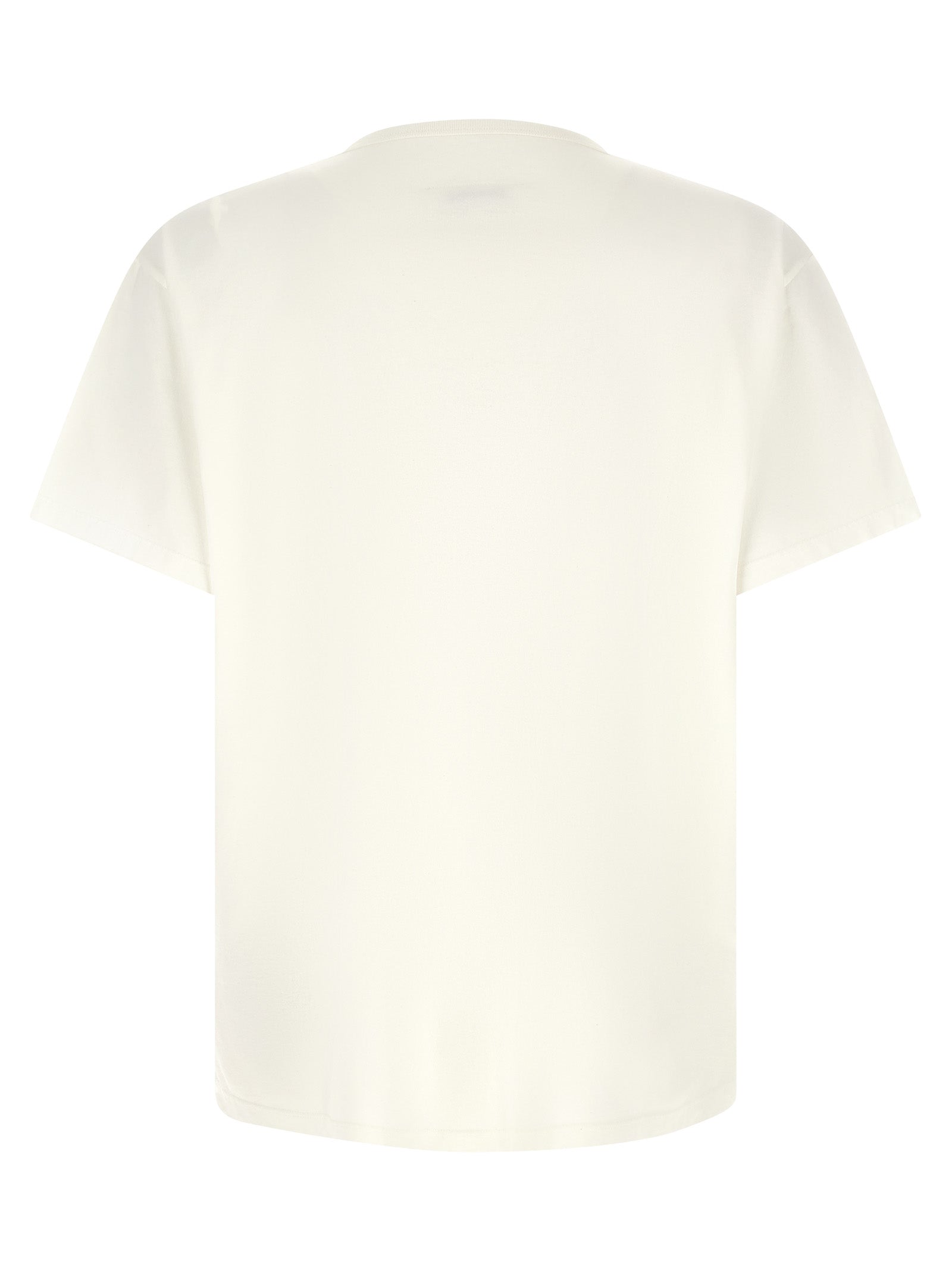 Elevate your wardrobe with the MM6 Maison Margiela White Cotton T-Shirt, a luxurious blend of Italian craftsmanship and contemporary design, perfect for discerning tastes.