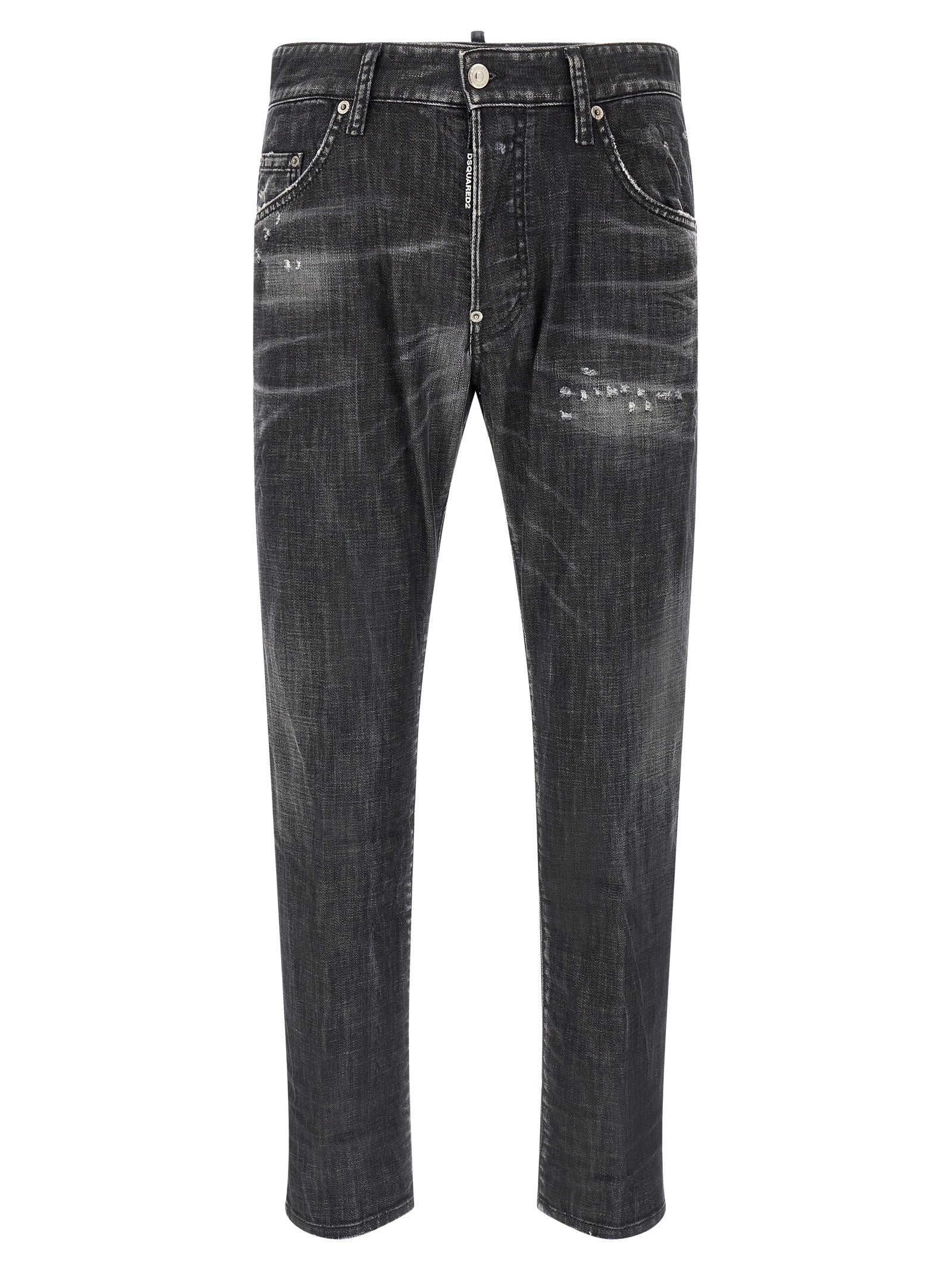 Dsquared² Gray Cotton Relaxed Fit Jeans - Designer Luxury Denim