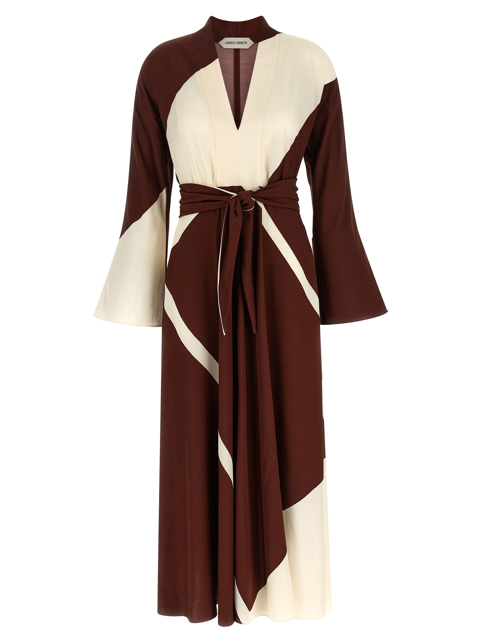 Alberta Ferretti Bordeaux Long Dress | Luxury Couture Elegance