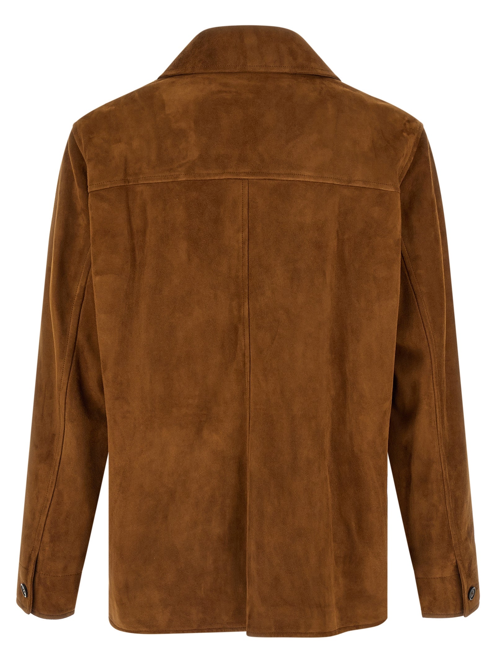Indulge in the exquisite Saint Laurent Brown Lamb Leather Jacket, where artisanal craftsmanship meets luxurious elegance, perfect for the discerning individual.